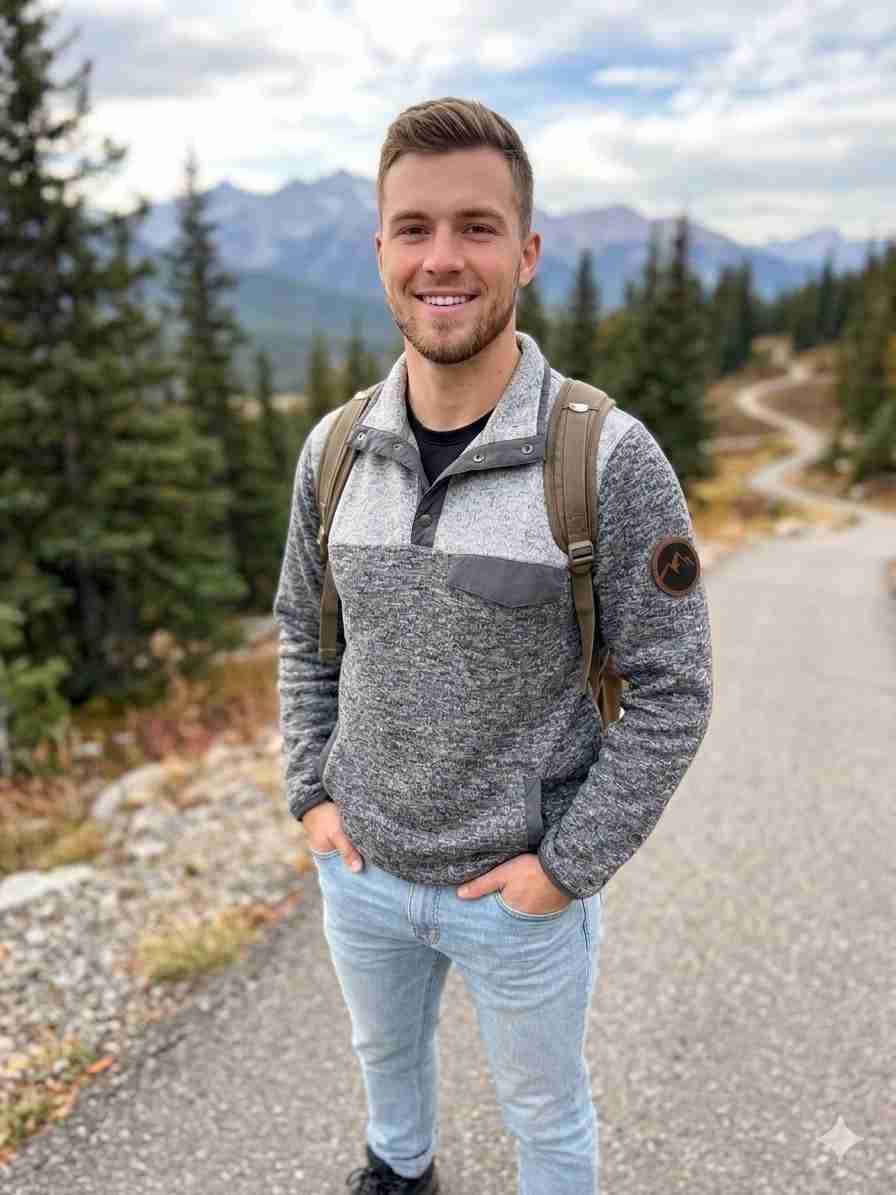 Polerón gris abrigado y mixto - miniatura 2