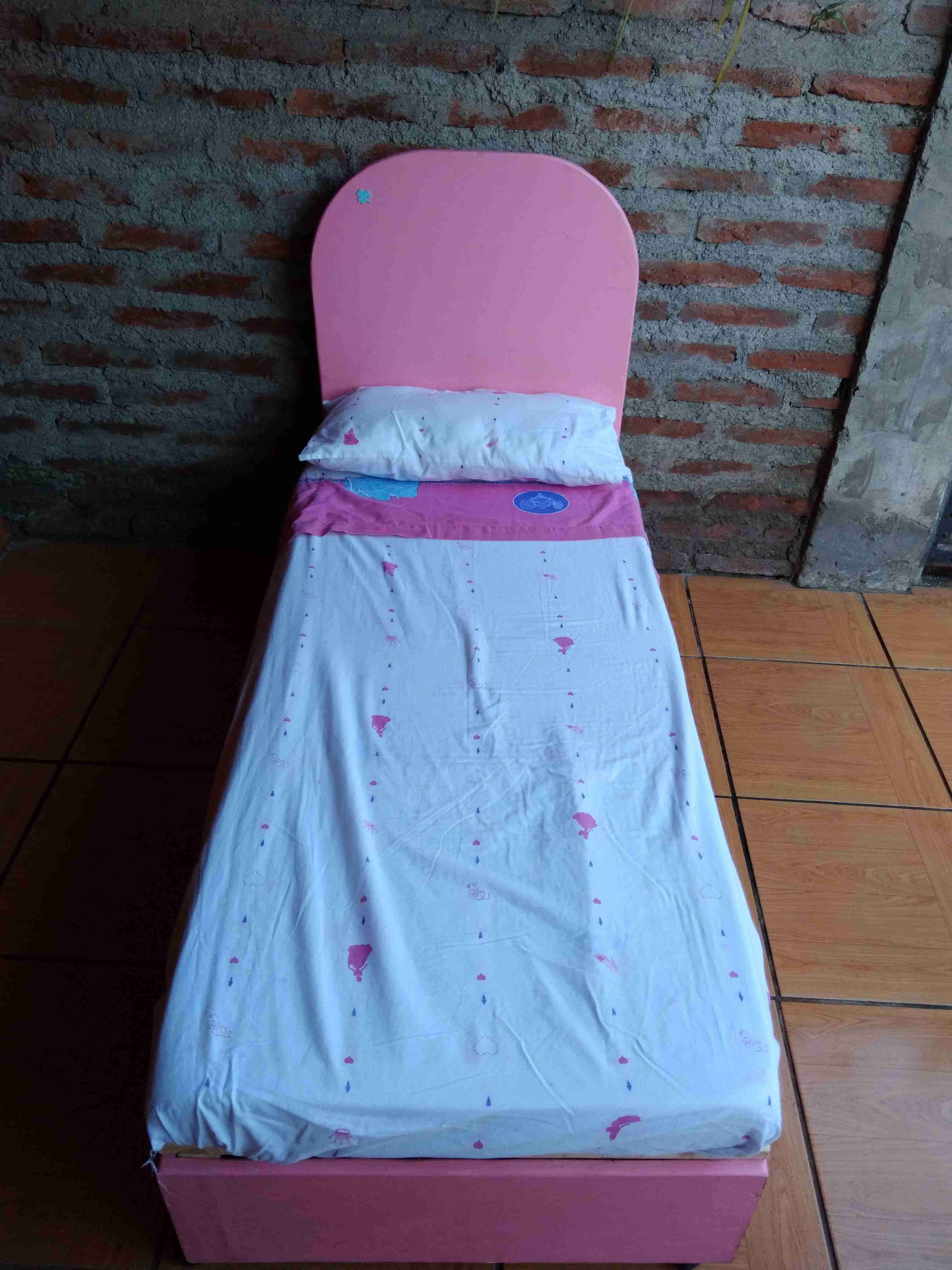 Cama individual rosa(cama de transicion) - miniatura 3