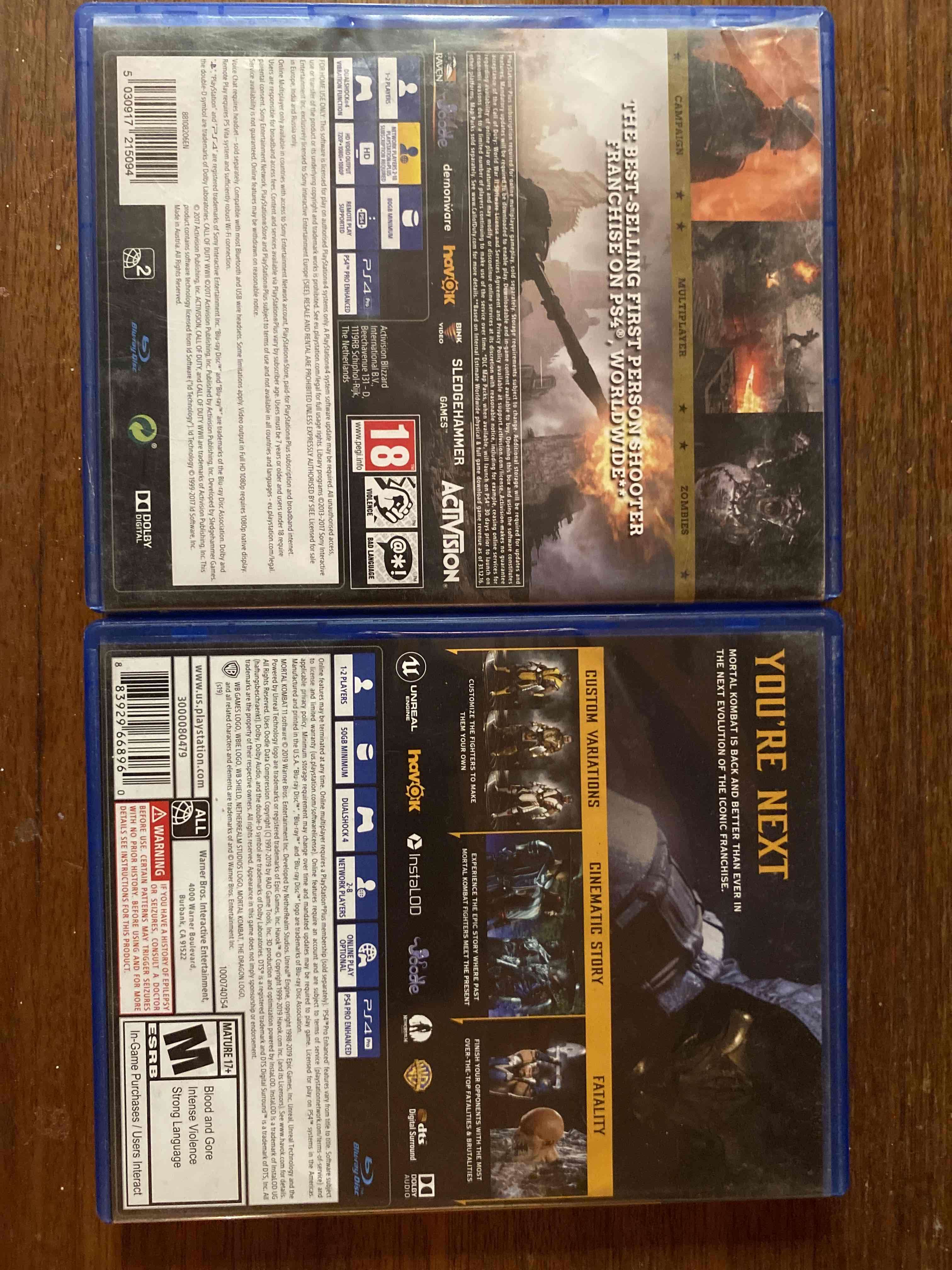 Videojuegos PS4 Call of Duty WWII y Mortal Kombat 11 - miniatura 2