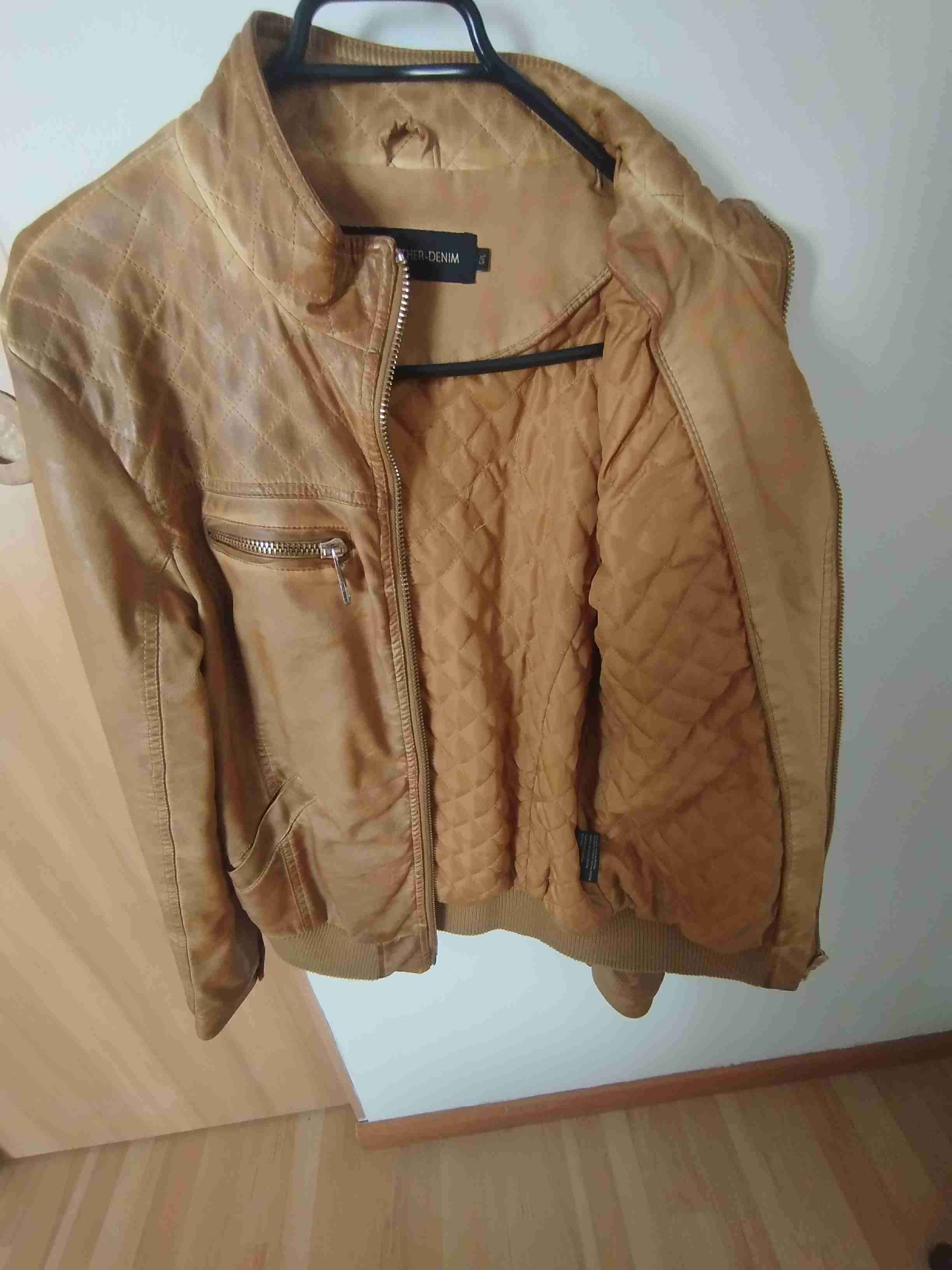 Chaqueta de cuero marrón - miniatura 3