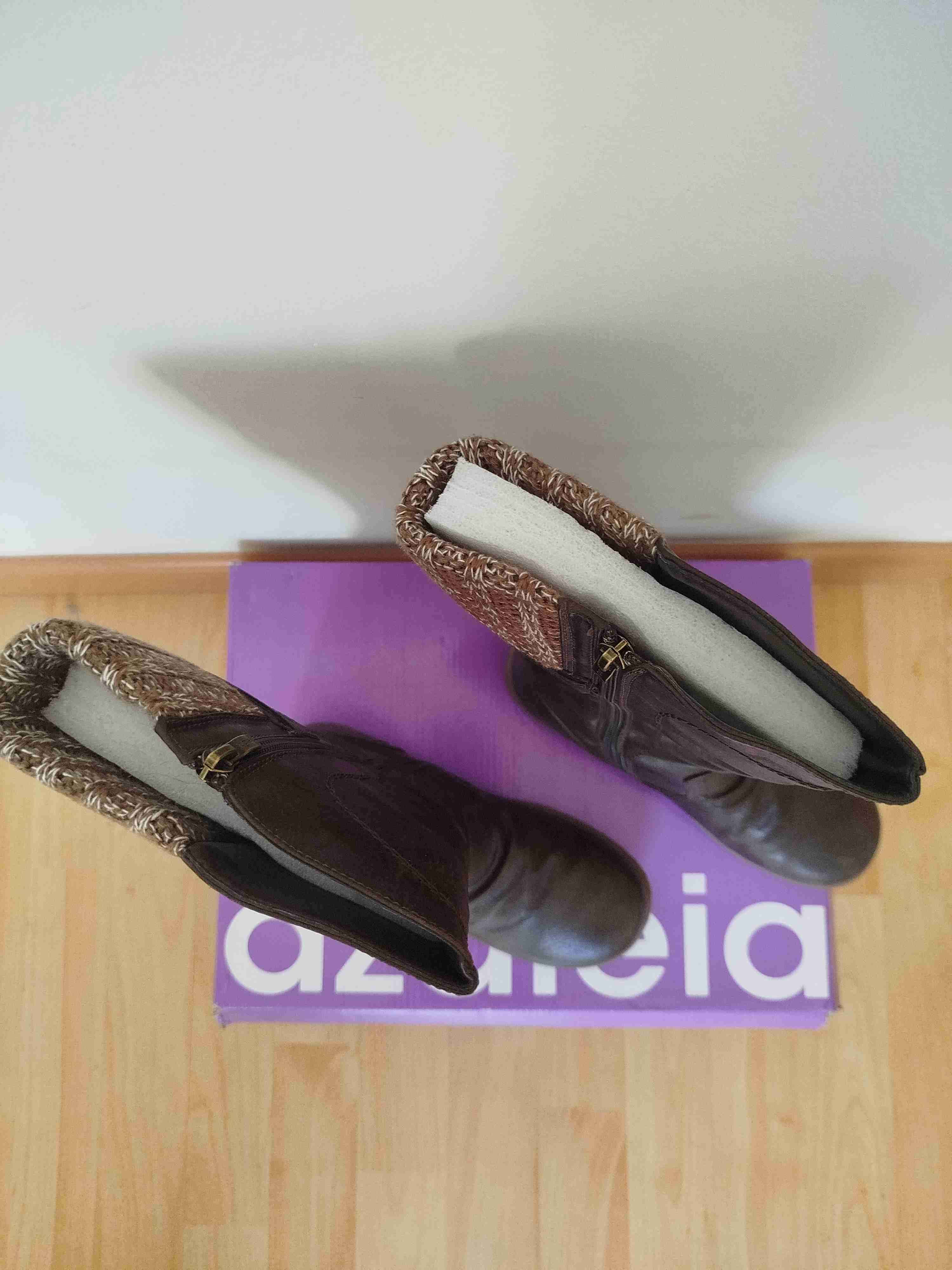 Botas marrones con detalle tejido - miniatura 4