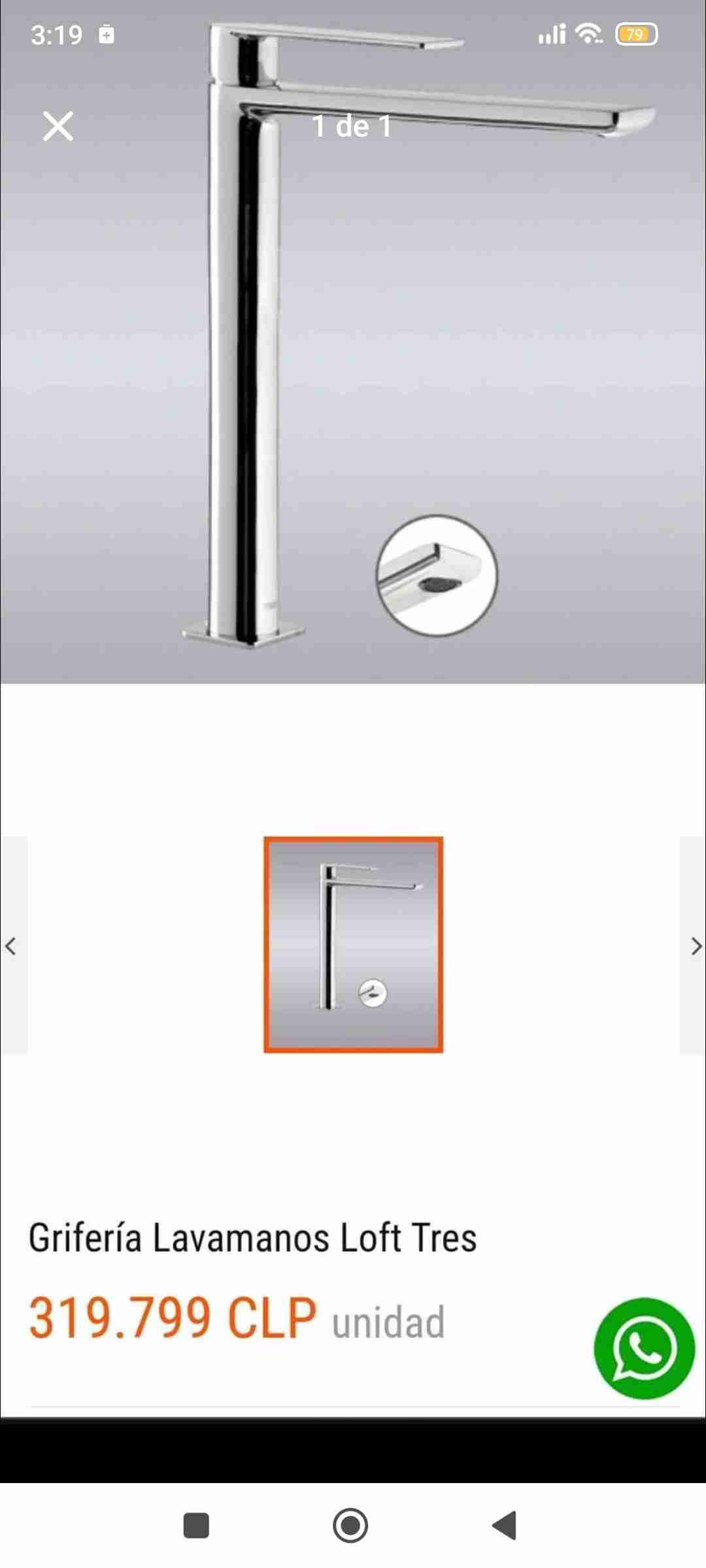 Grifería Lavamanos Loft Tres