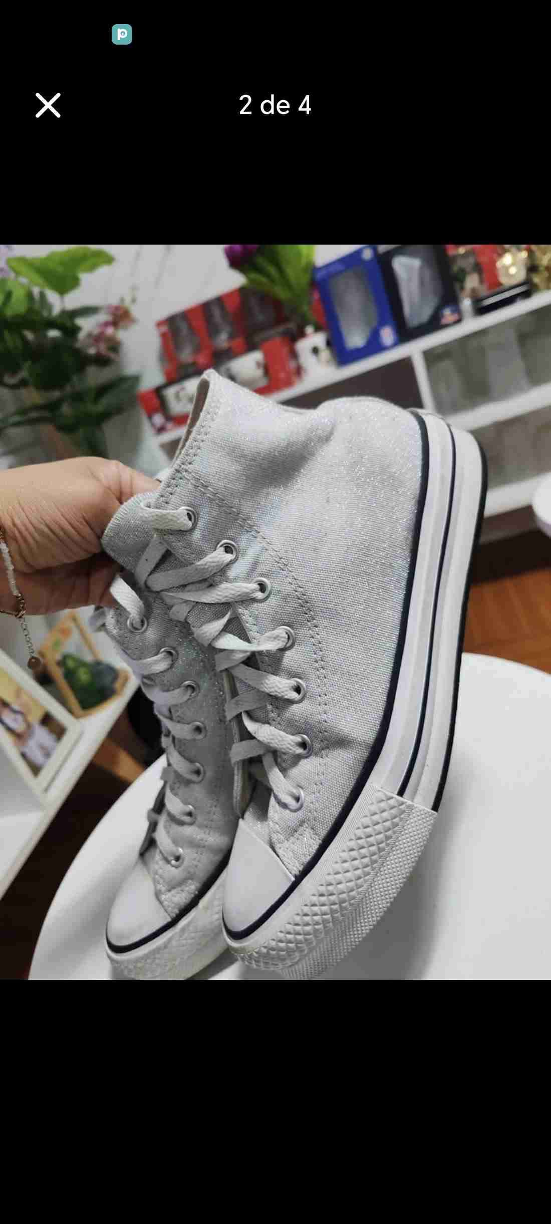 Zapatillas blancas estilo urbano converse - miniatura 5