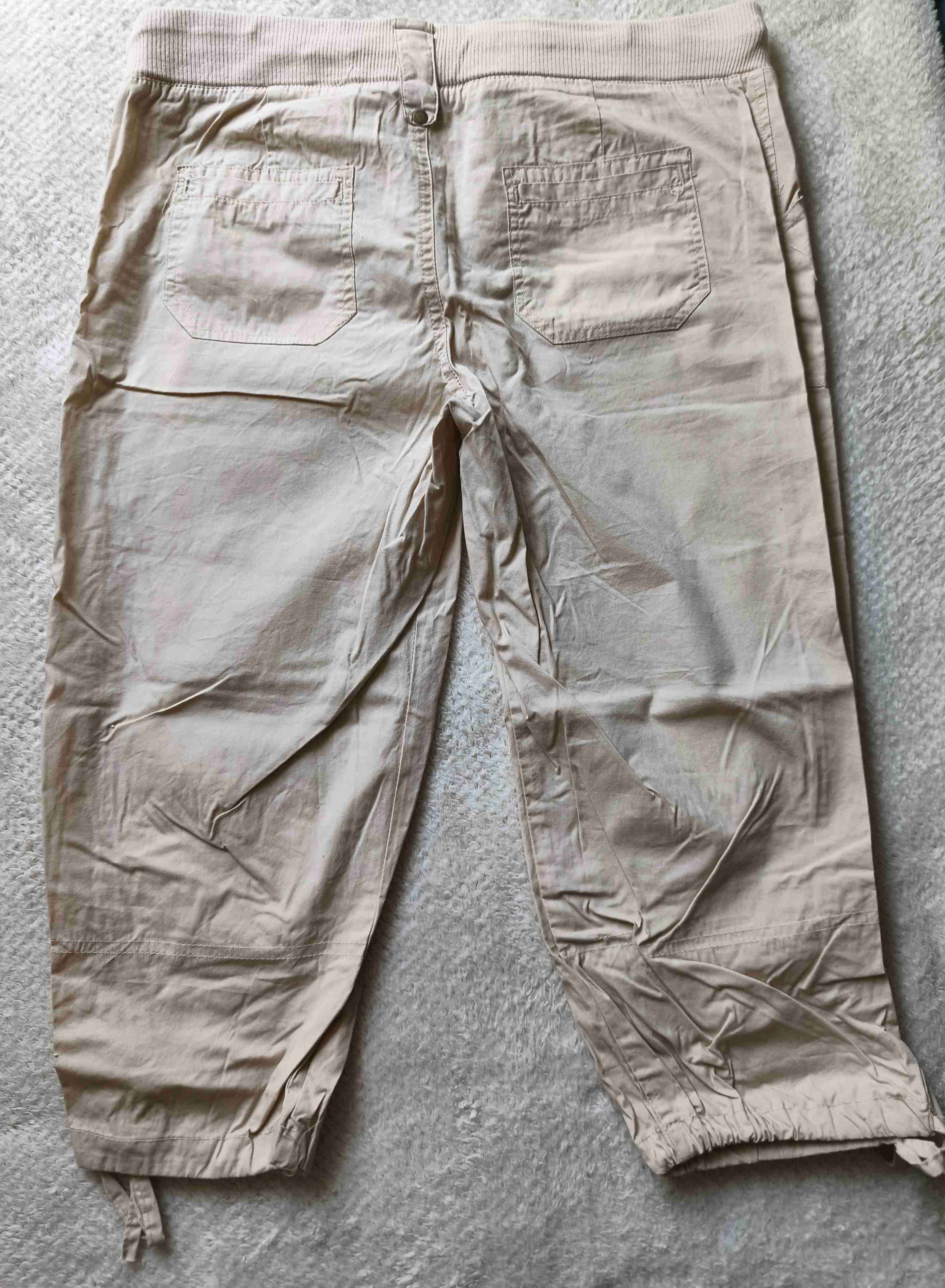 Pantalones capri beige mujer - miniatura 2