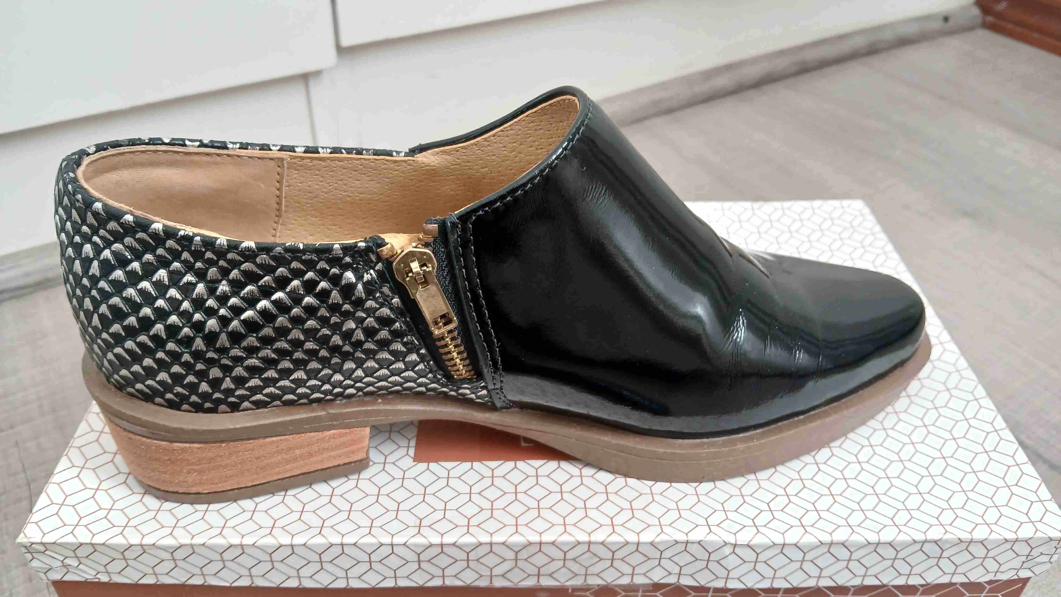 Zapatos negros cuero N° 37 - 2