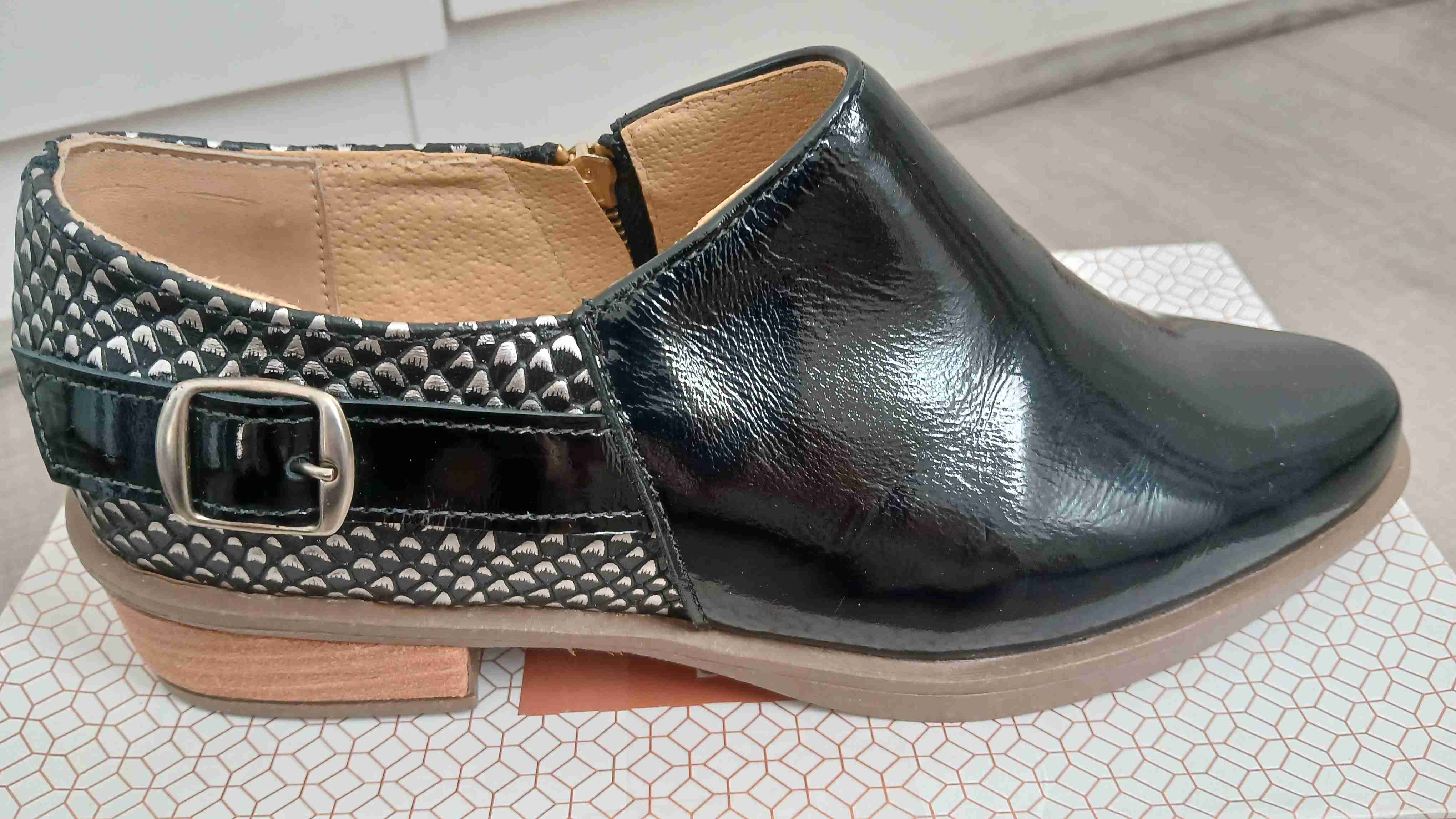 Zapatos negros cuero N° 37 - 3