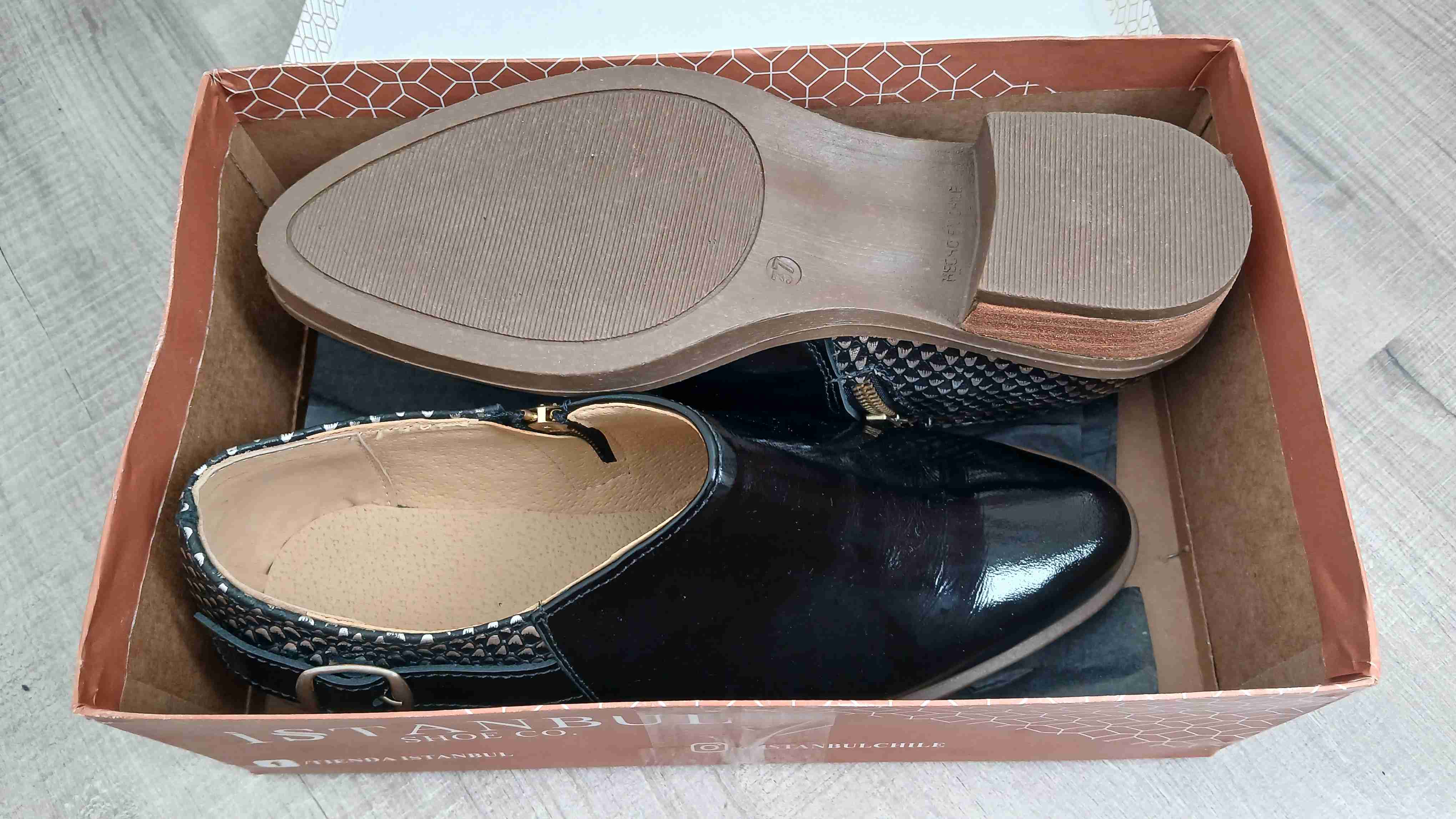 Zapatos negros cuero N° 37 - 5