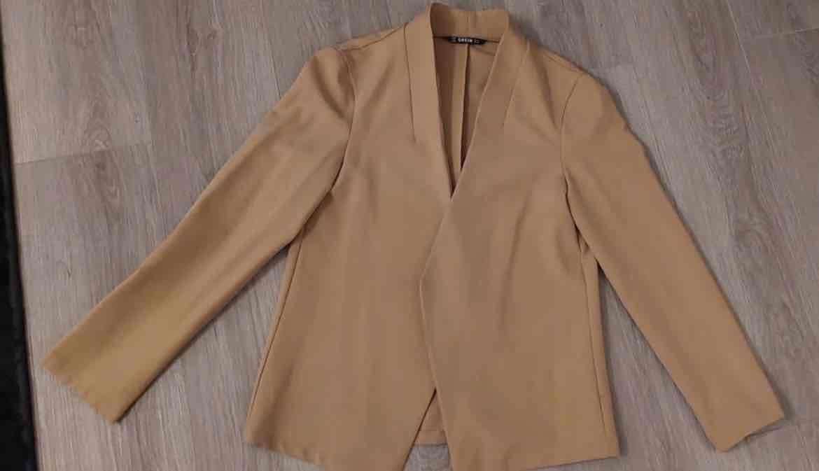 Blazer beige elegante - miniatura 1