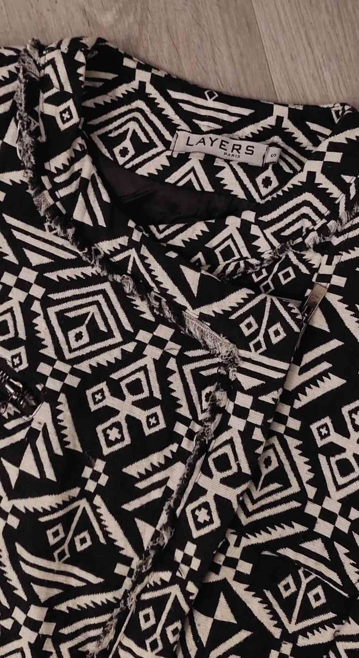 Blazer estampada geometric negro y blanco - miniatura 3