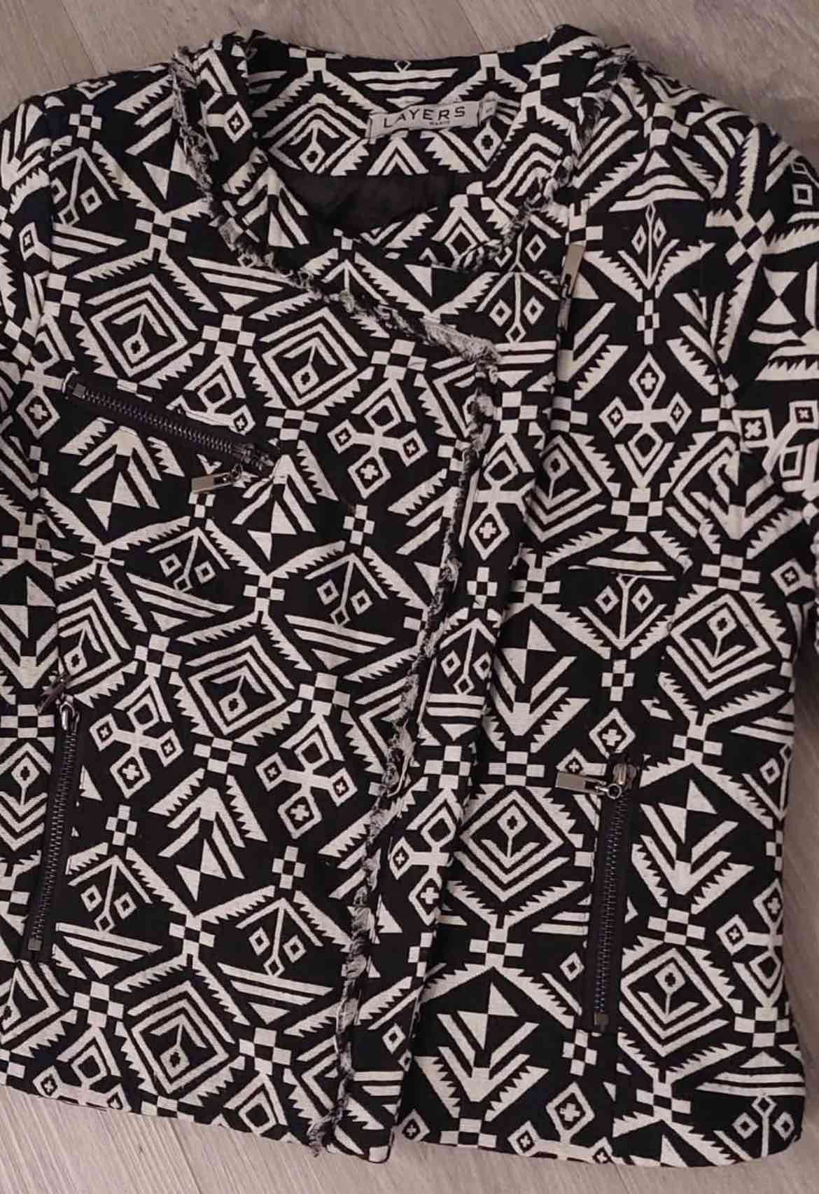 Blazer estampada geometric negro y blanco - miniatura 5