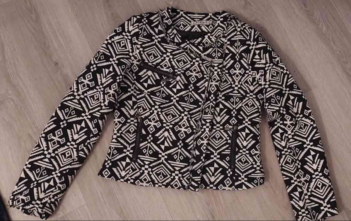 Blazer estampada geometric negro y blanco - miniatura 6