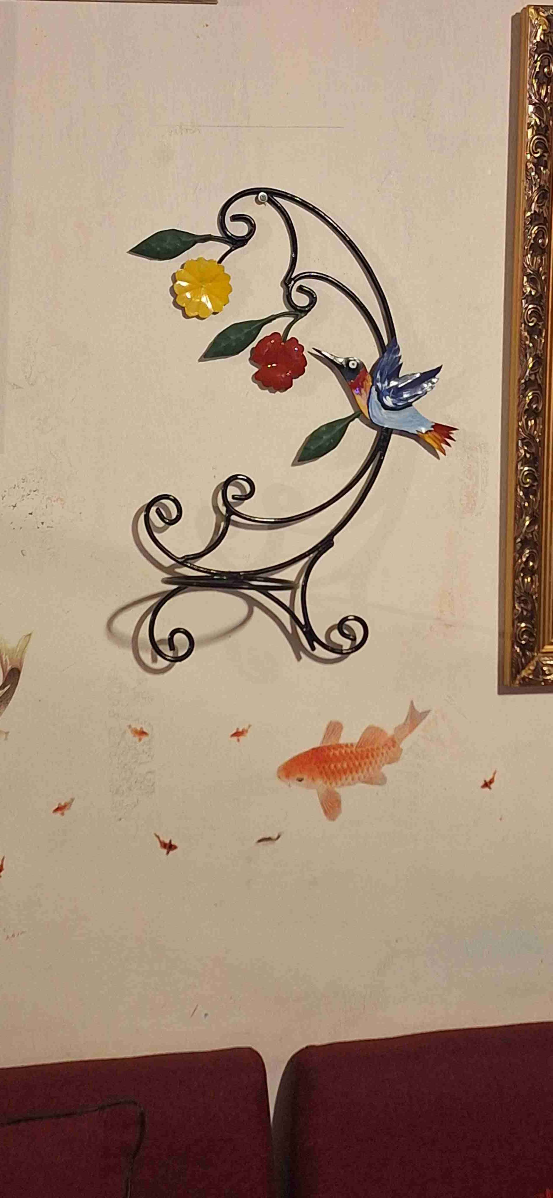 Decoración de pared con pájaro y flores - miniatura 3