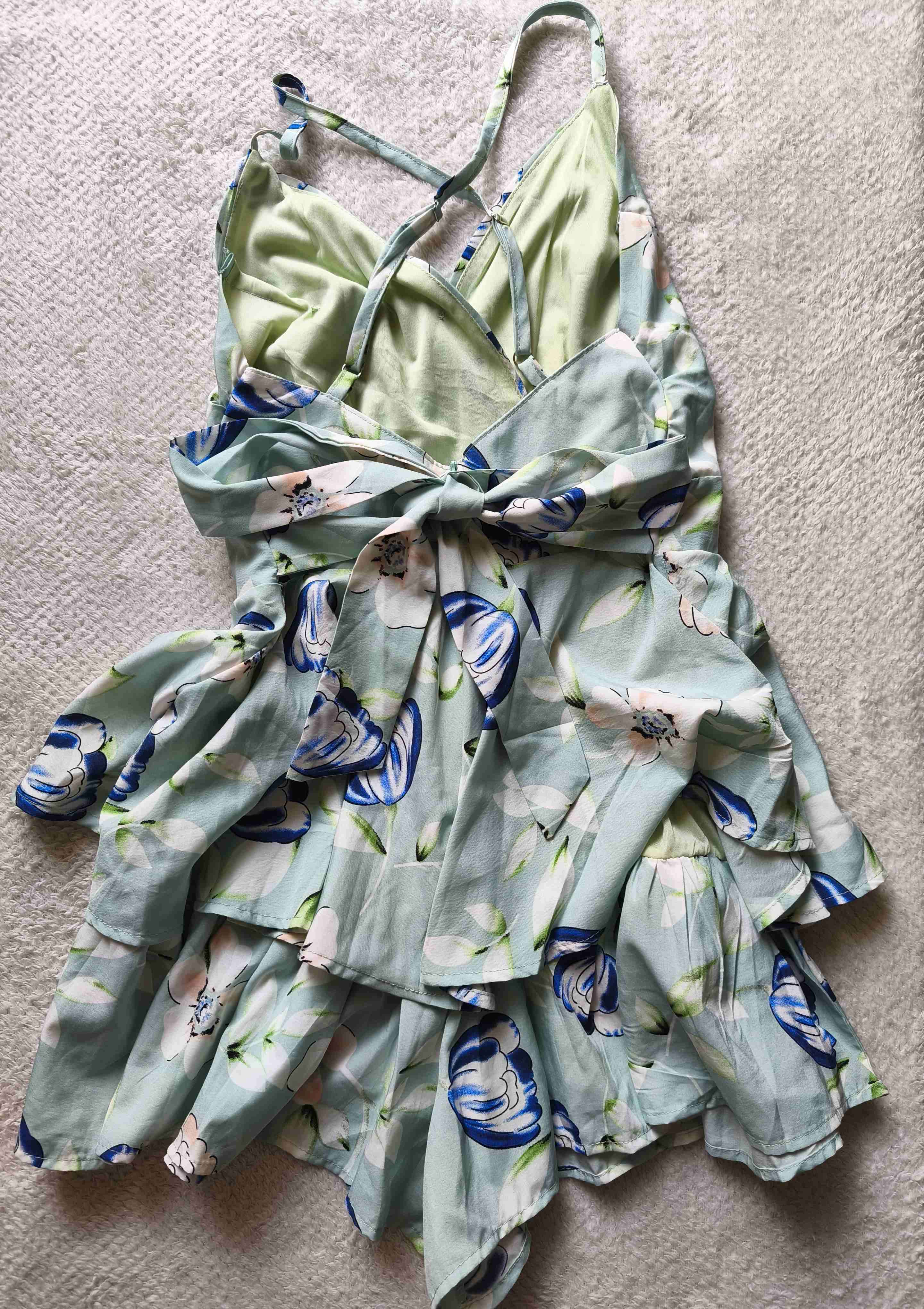 Enterito corto floral verde claro - miniatura 2