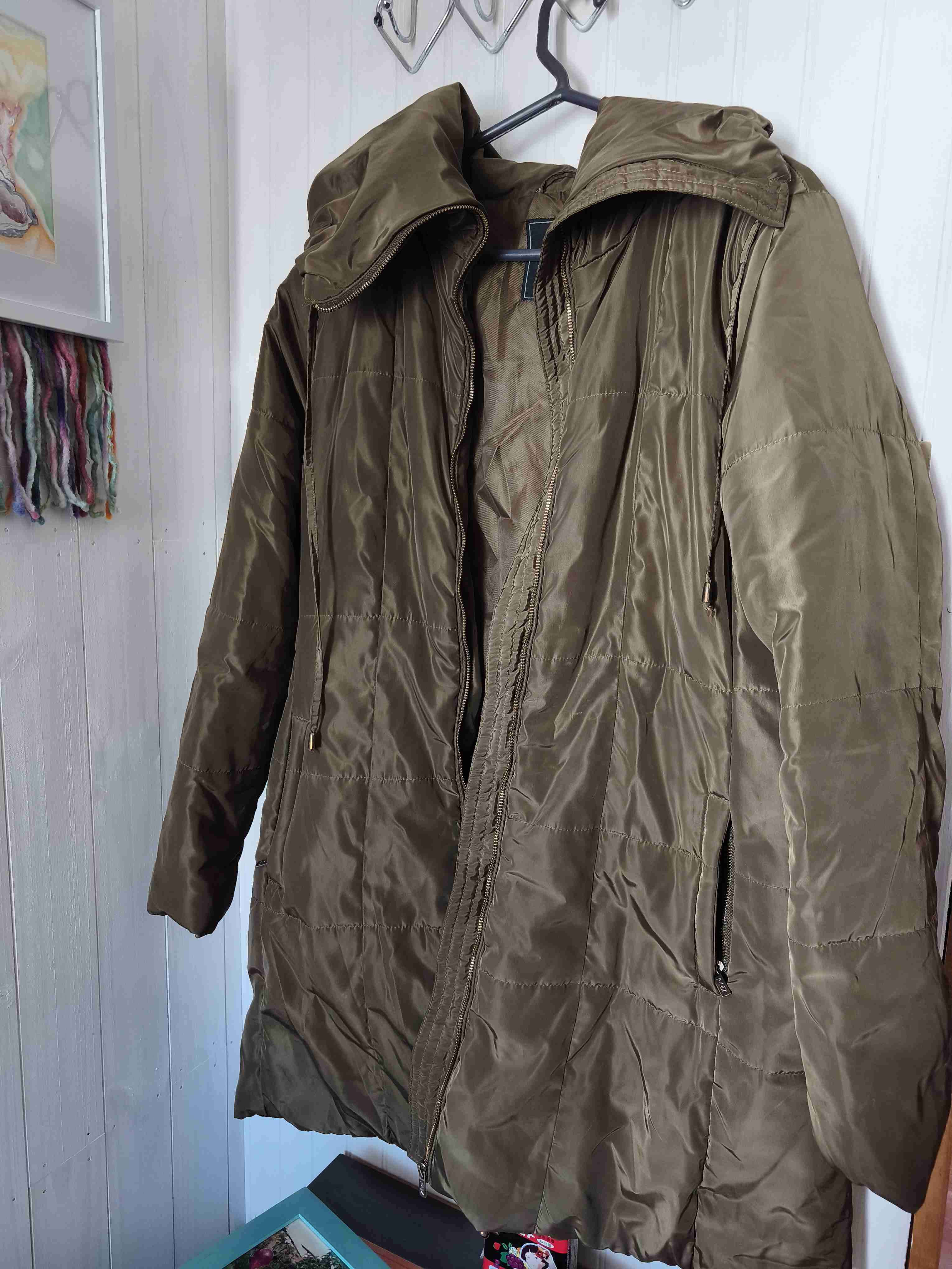 Abrigo largo verde oliva