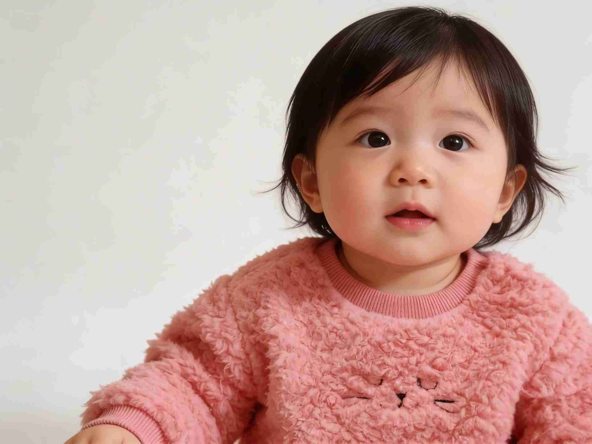 Suéter peludo rosado infantil - miniatura 2