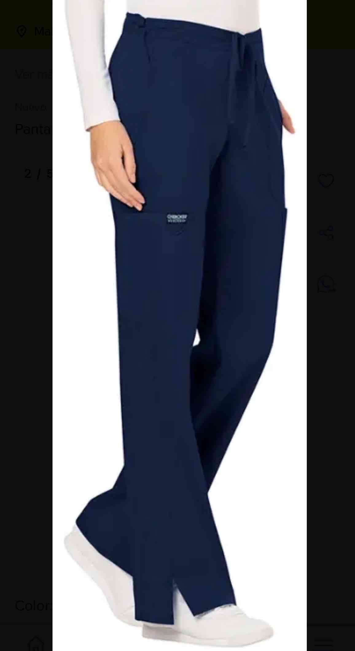 Pantalón clínico  cherokee Talla s azul marino - miniatura 2