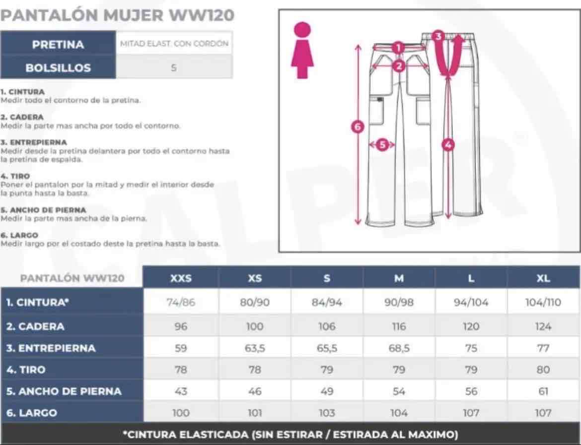 Pantalón clínico  cherokee Talla s azul marino - miniatura 3