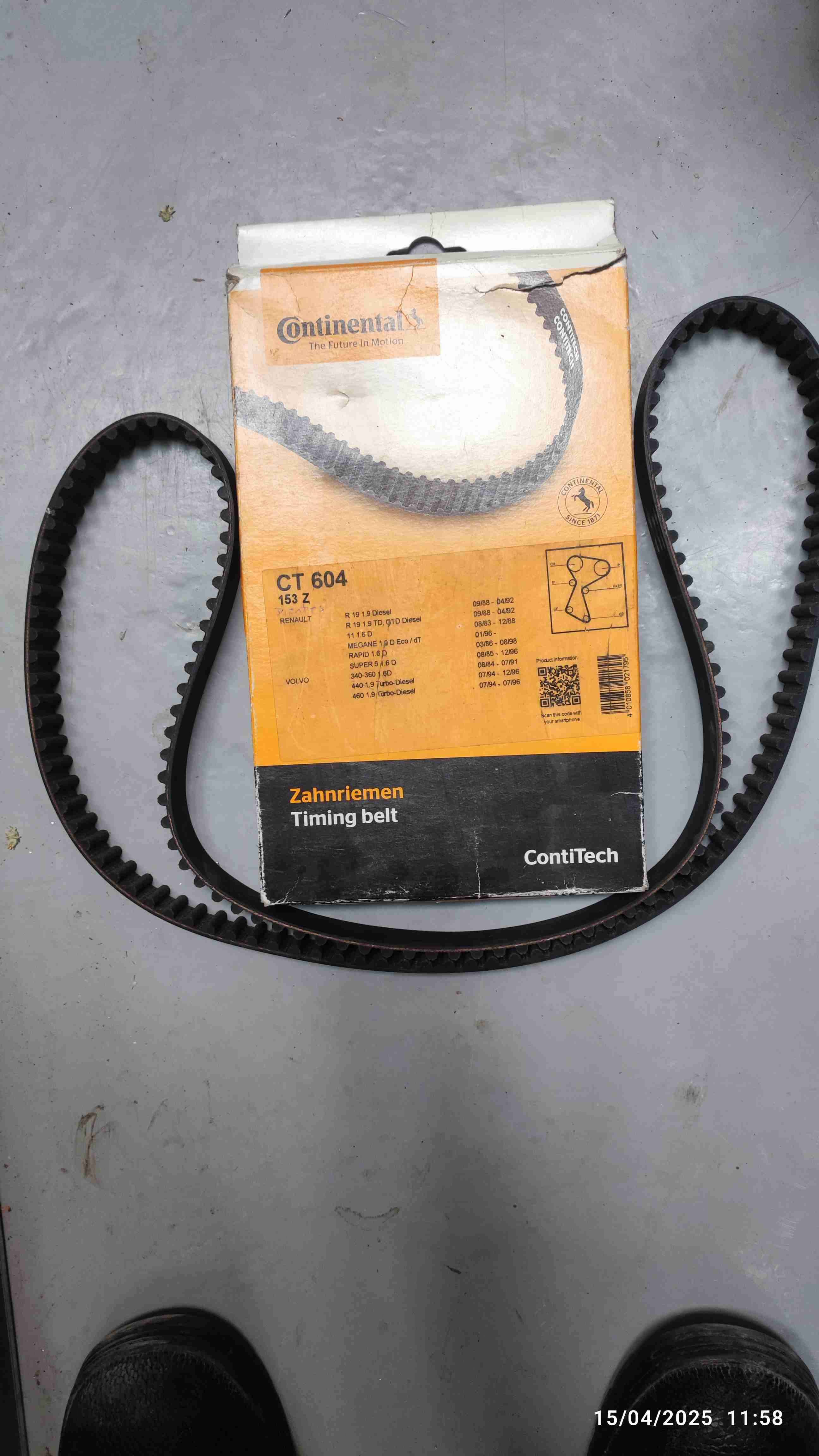 Correa de distribución Renault Kangoo 1.9 - 2