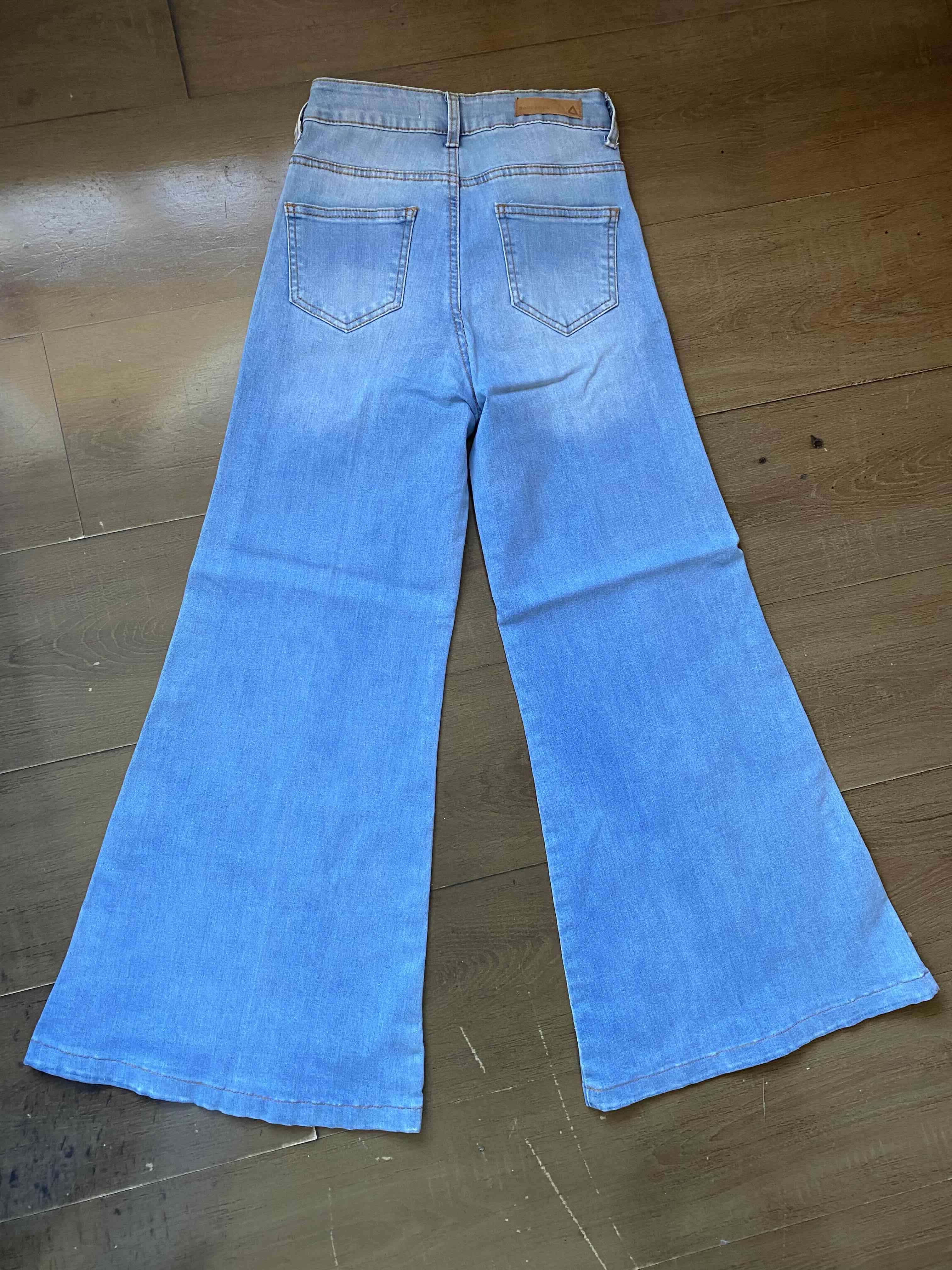 Jeans palazzo celeste - miniatura 4