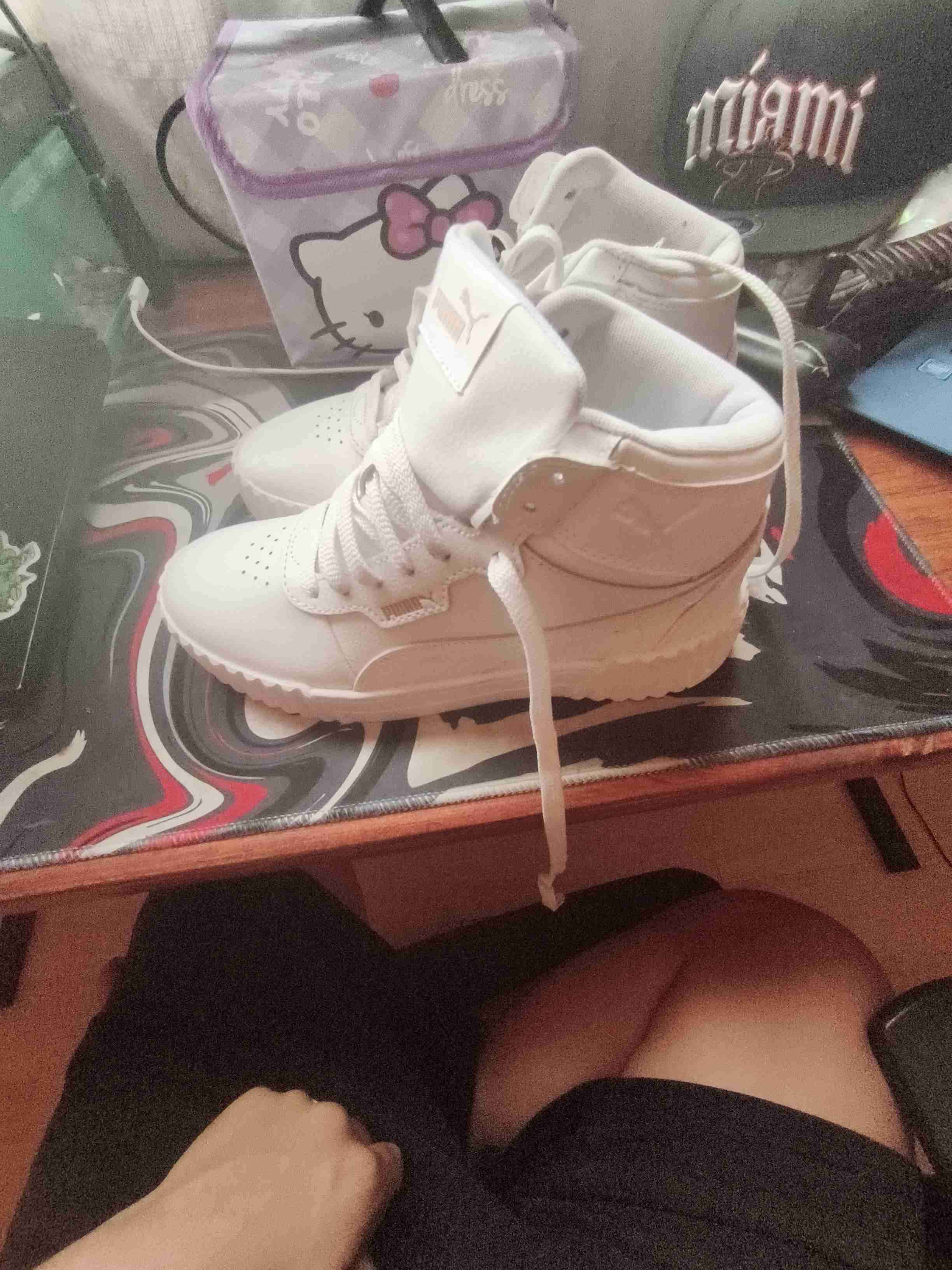 Zapatillas blancas pumas de caña alta - 1