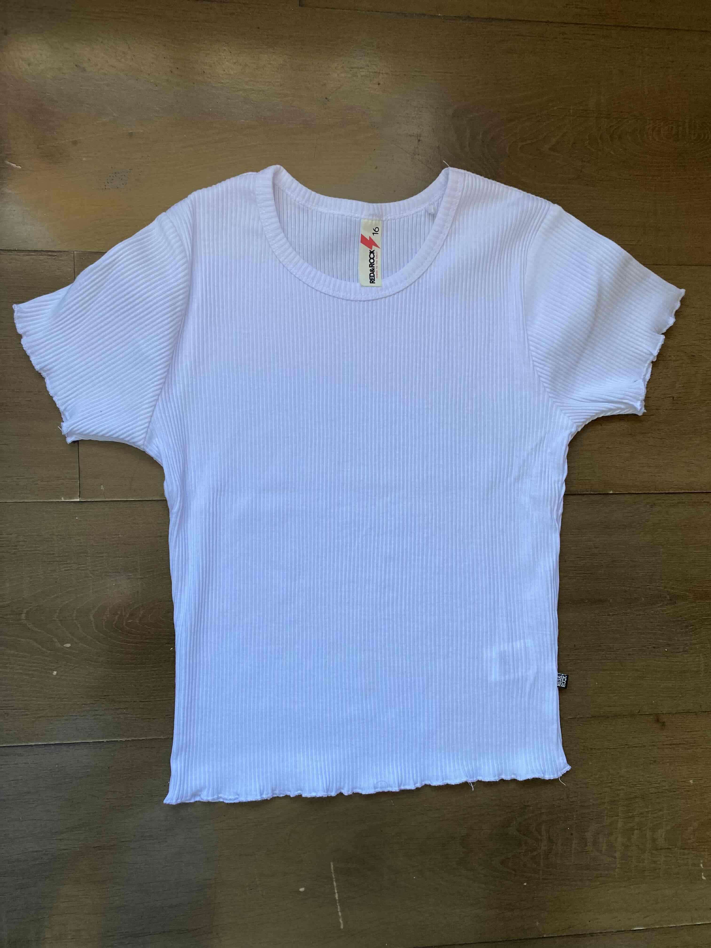 Polera blanca de algodón - 1