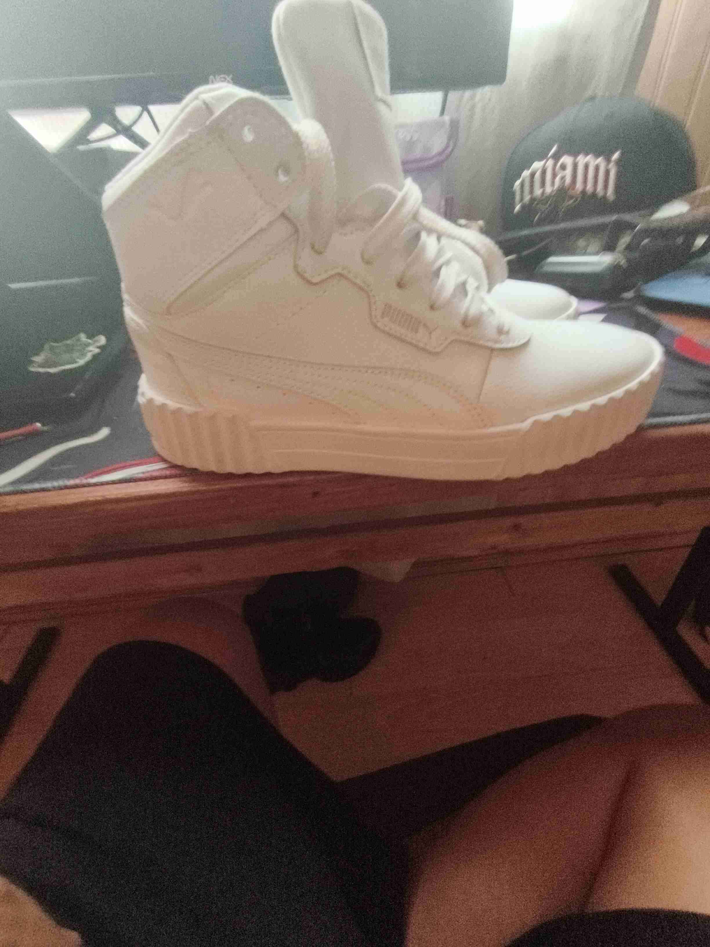 Zapatillas blancas pumas de caña alta - 4