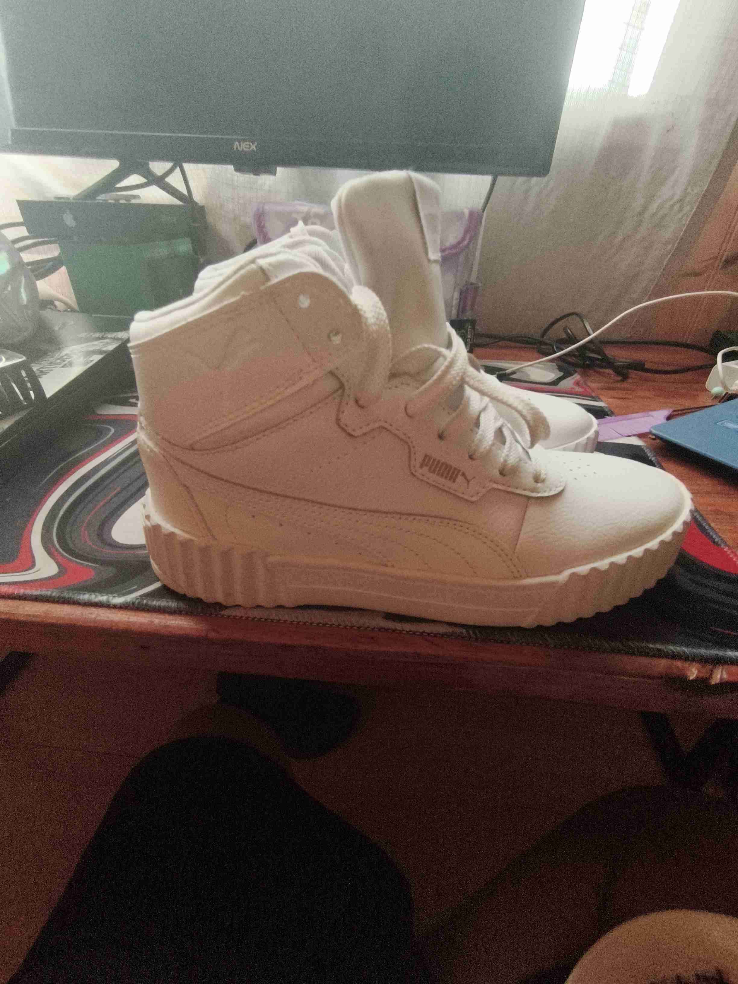 Zapatillas blancas pumas de caña alta - 1