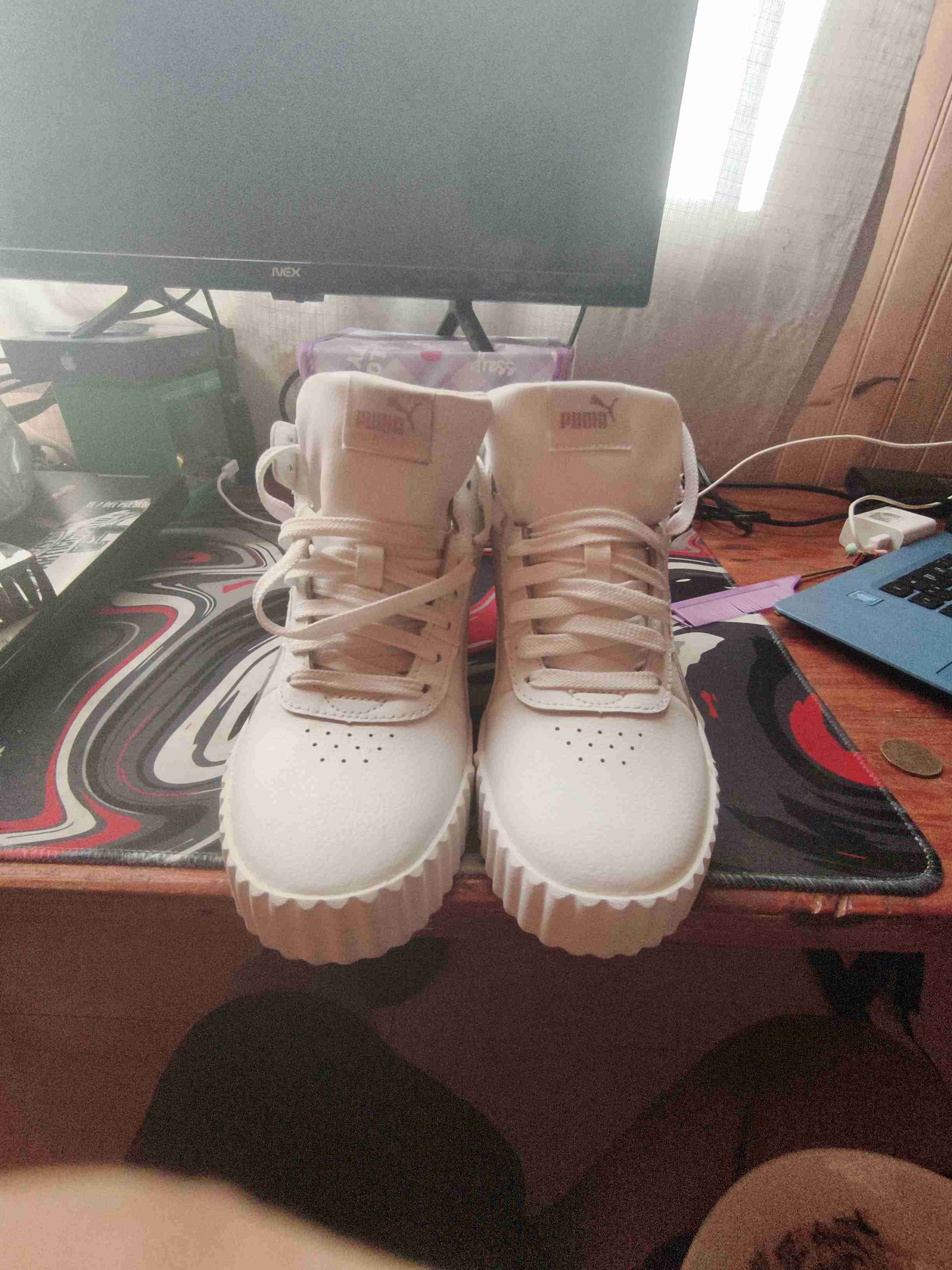 Zapatillas blancas pumas de caña alta - 2