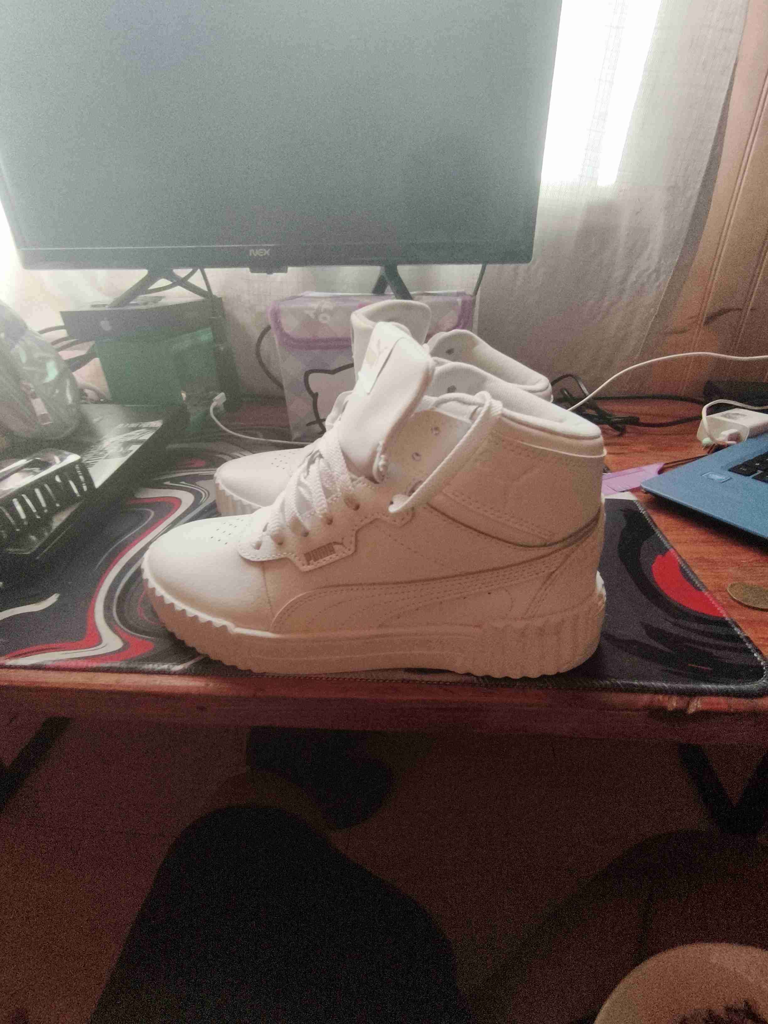 Zapatillas blancas pumas de caña alta - 3