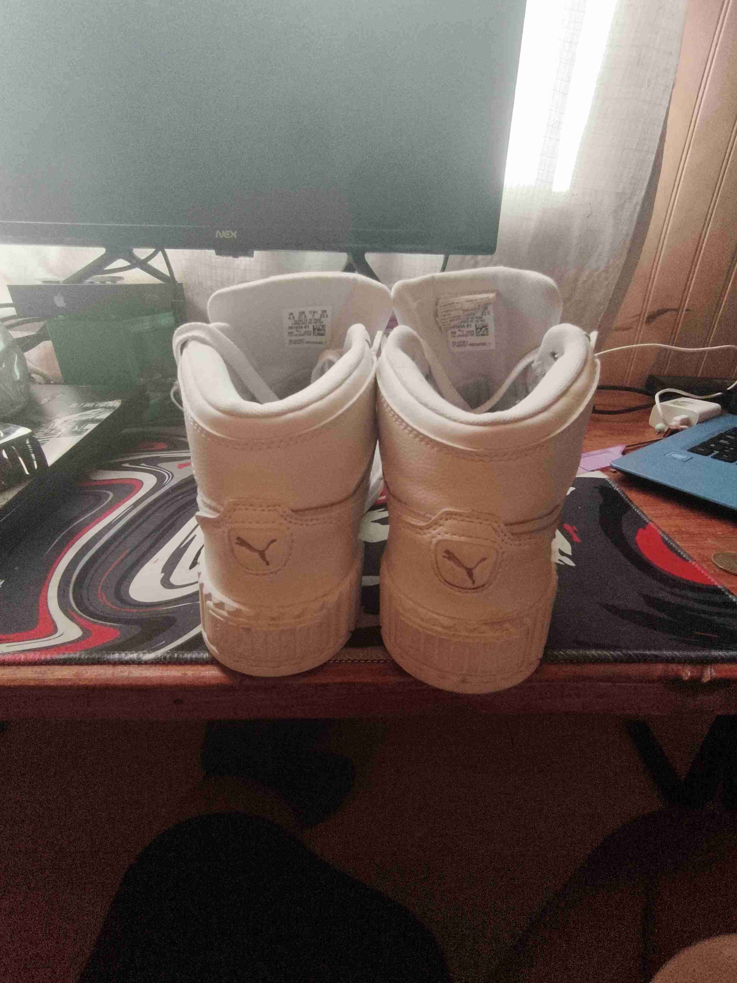 Zapatillas blancas pumas de caña alta - 4