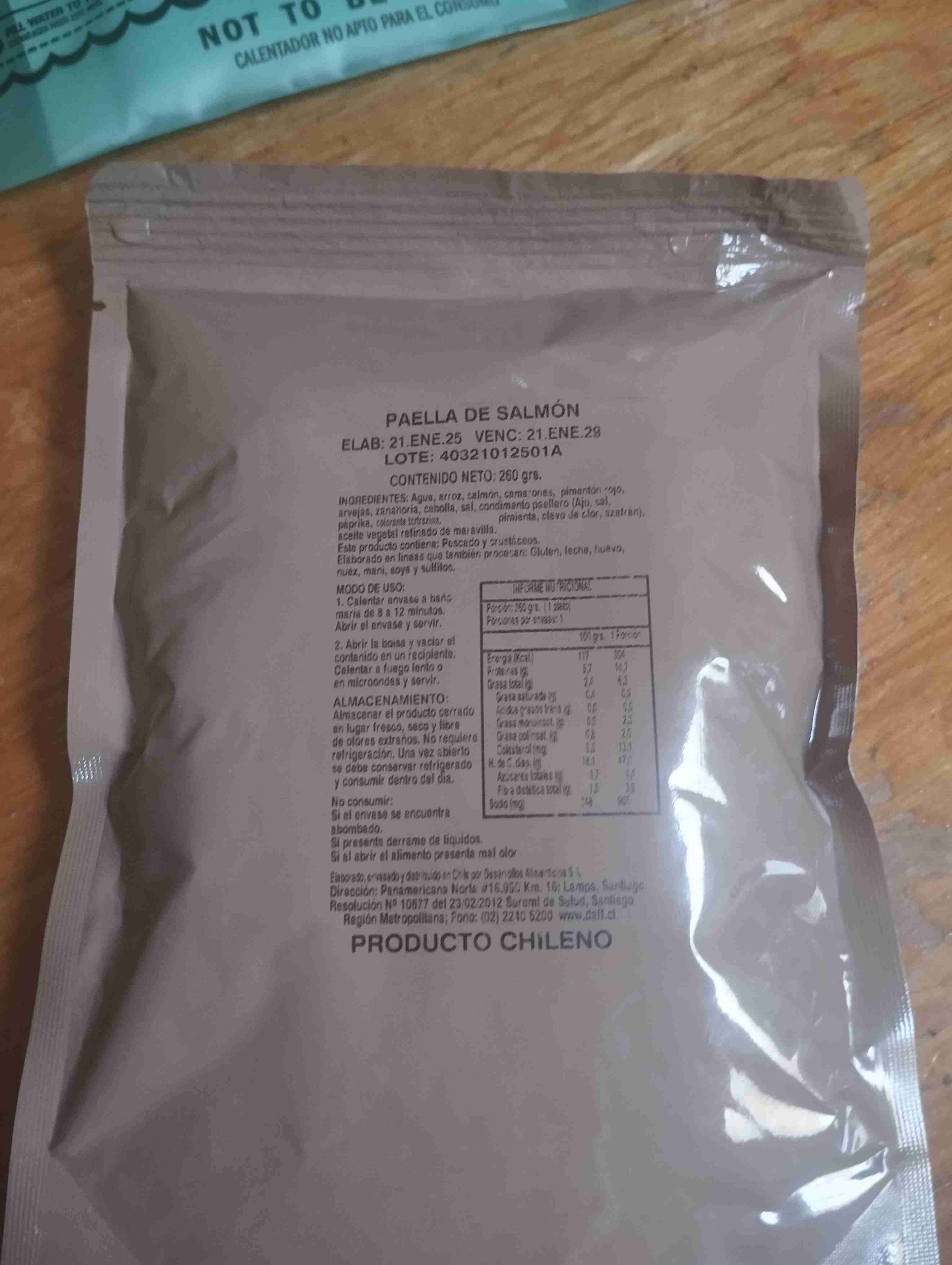 Ración de comida paella de salmón - miniatura 2