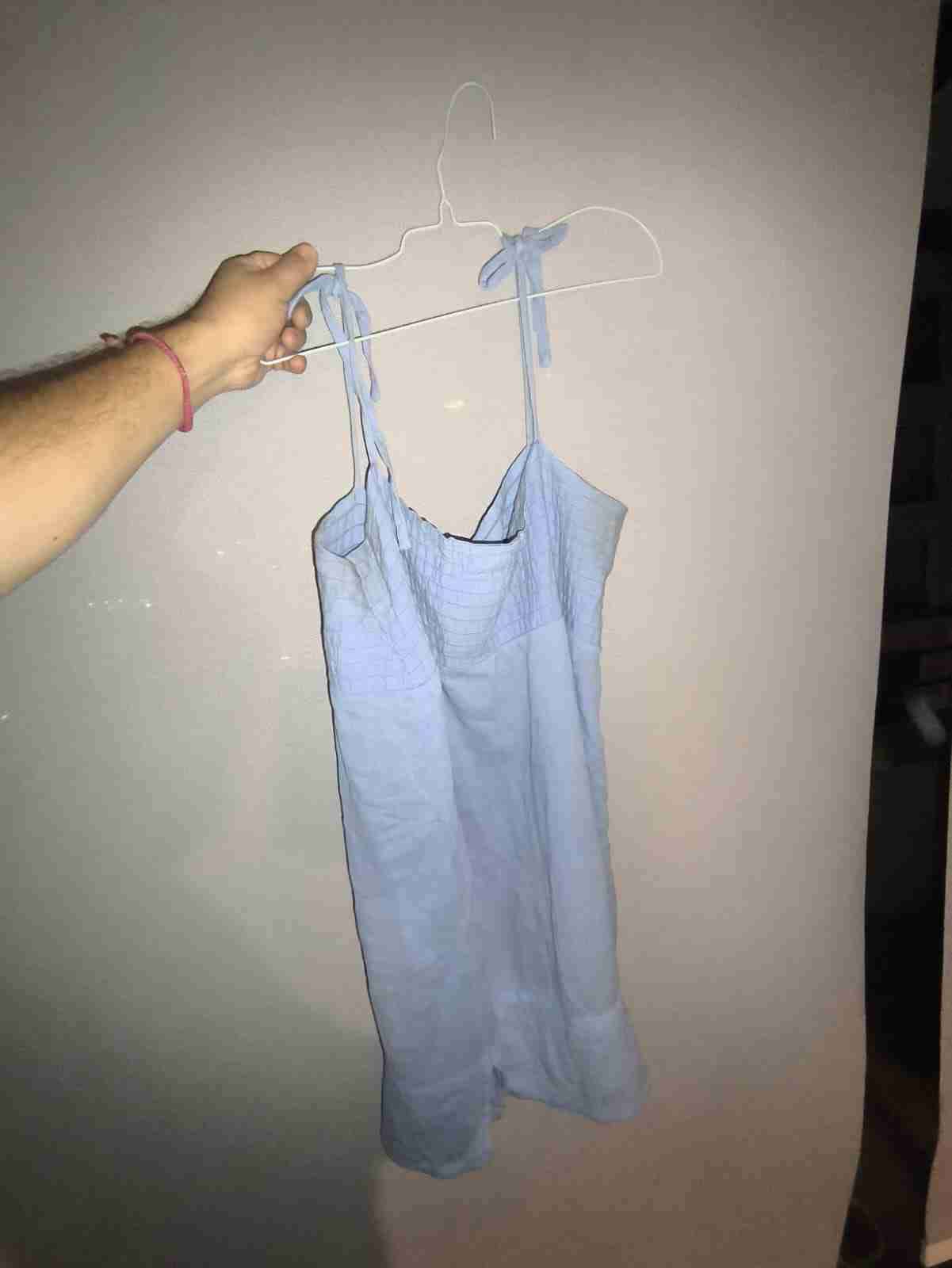 Camisa de rayas azul y blanca - miniatura 3