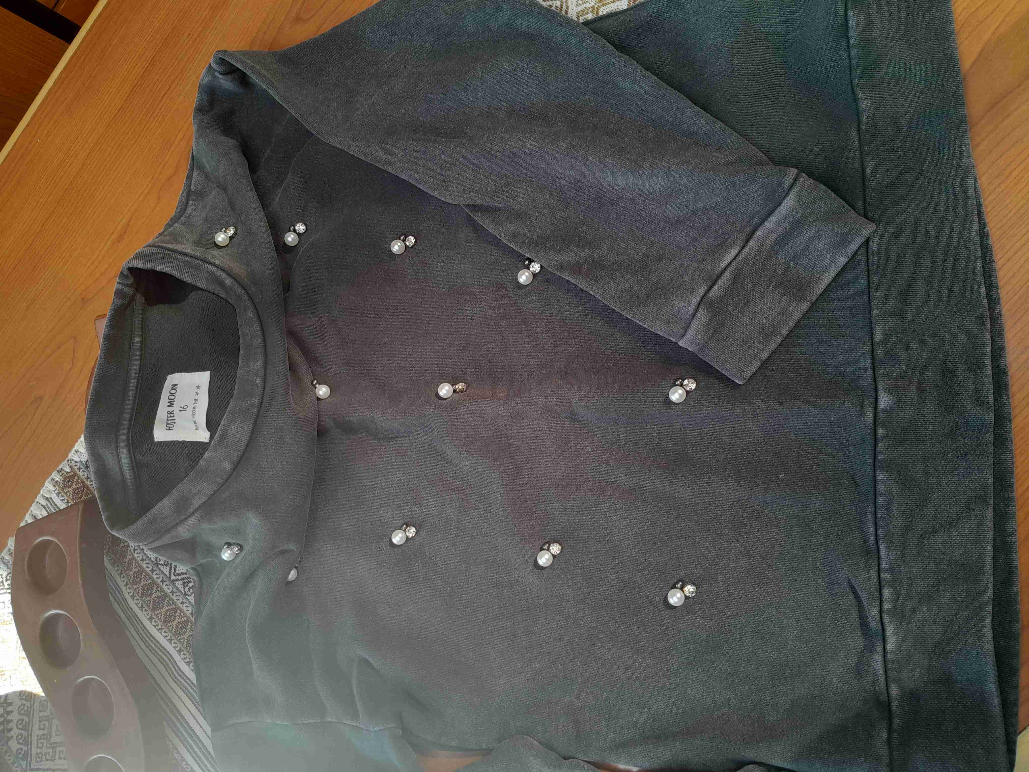 Polerón con capucha azul estampado - miniatura 3