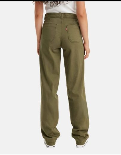 Pantalones verde caqui de mujer Levis - miniatura 2
