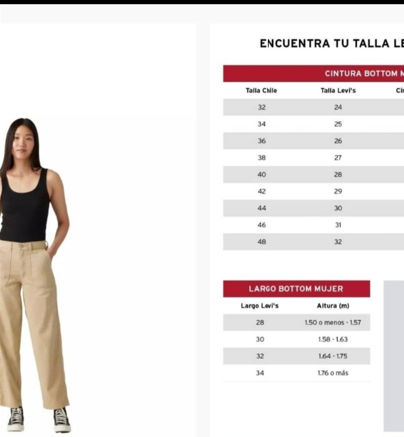 Pantalones verde caqui de mujer Levis - miniatura 5