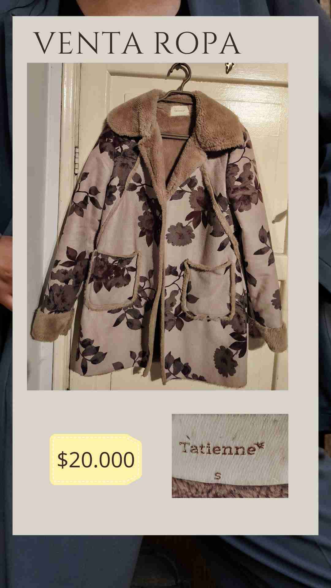 Abrigo mujer estampado floral