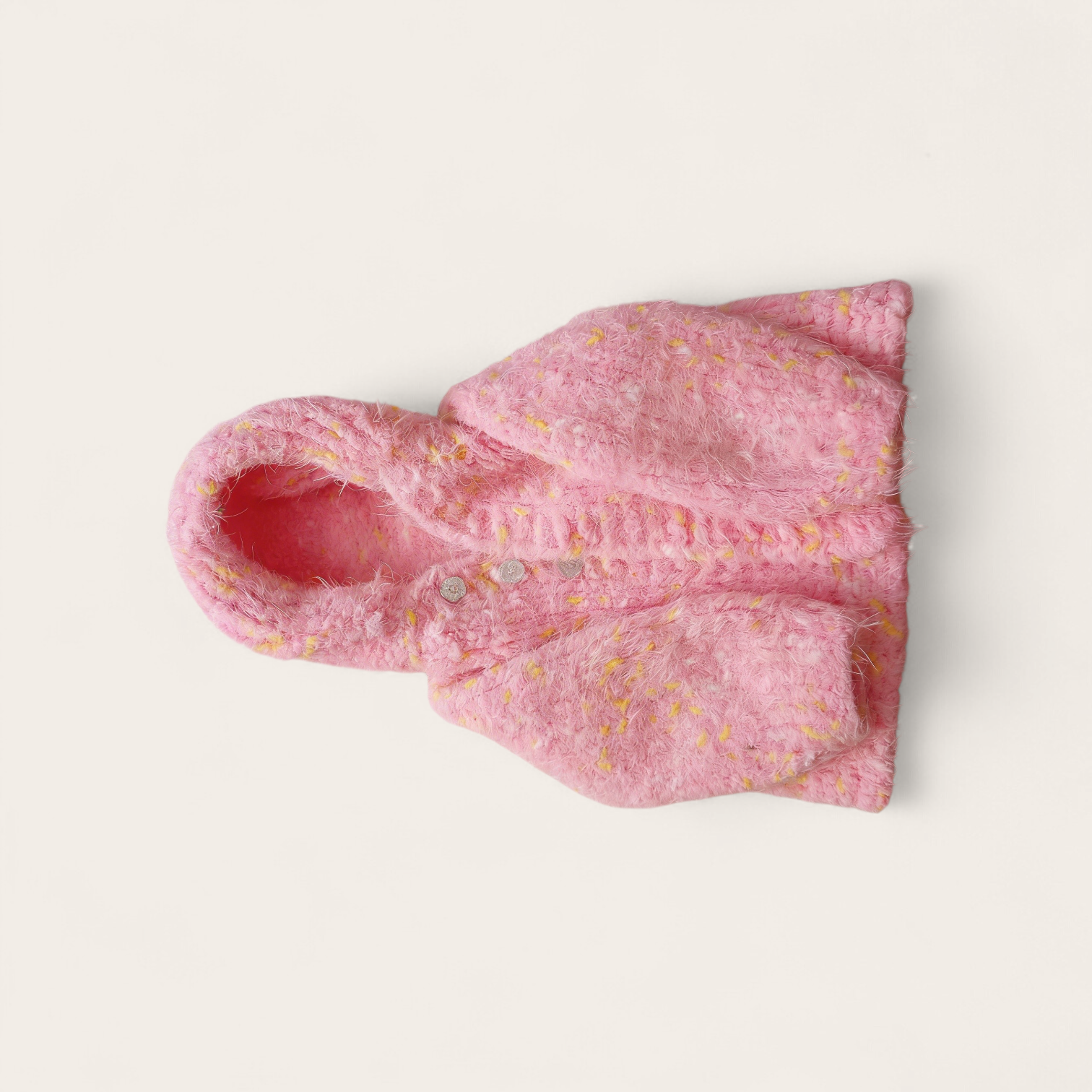 Abrigo rosa con capucha infantil - miniatura 1