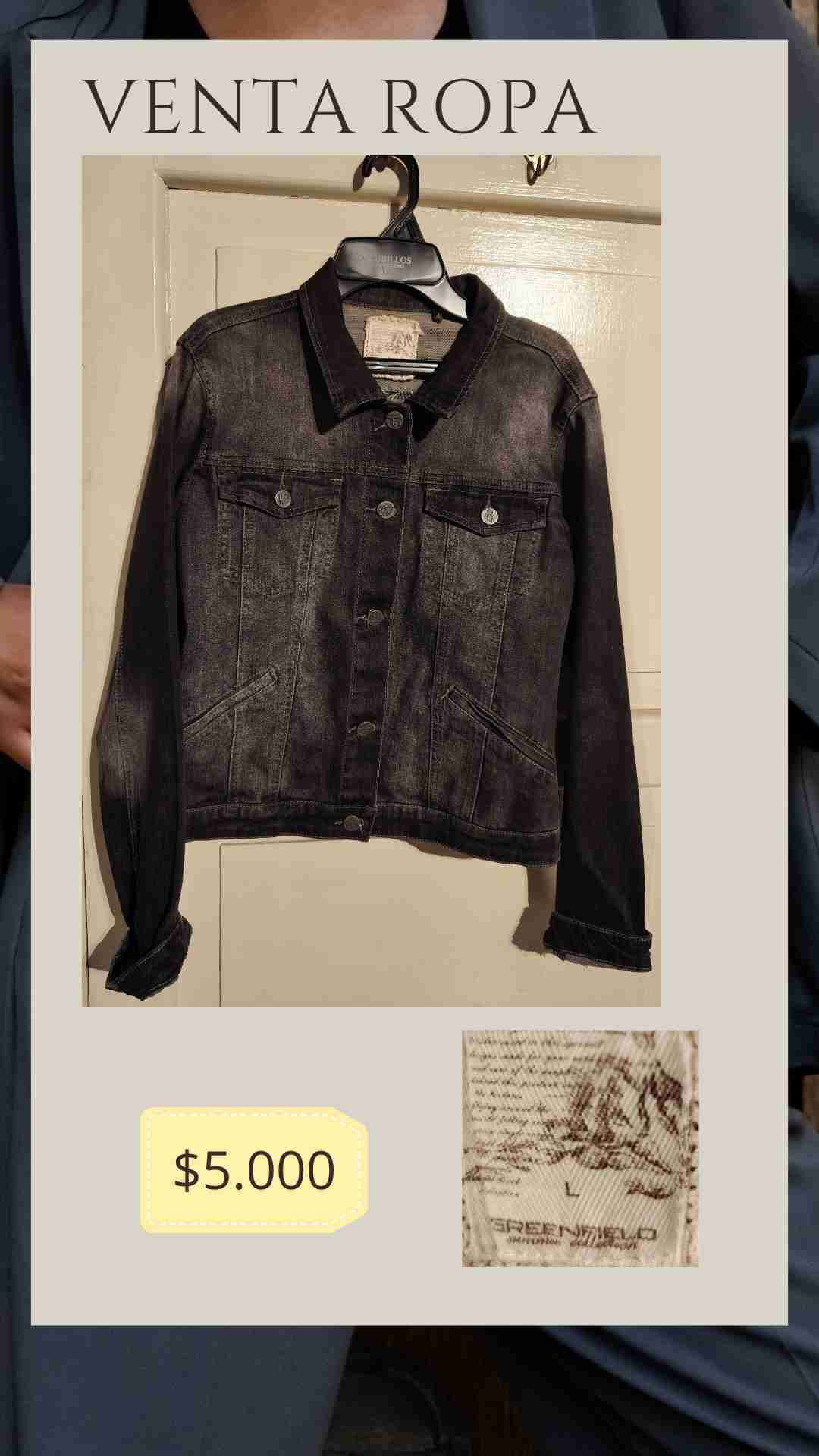 Chaqueta de mezclilla negra