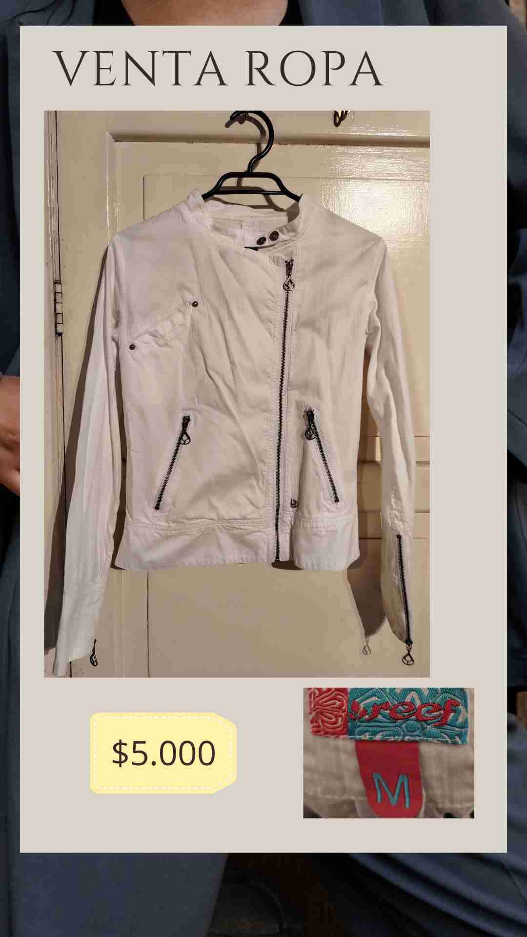 Chaqueta blanca de mujer