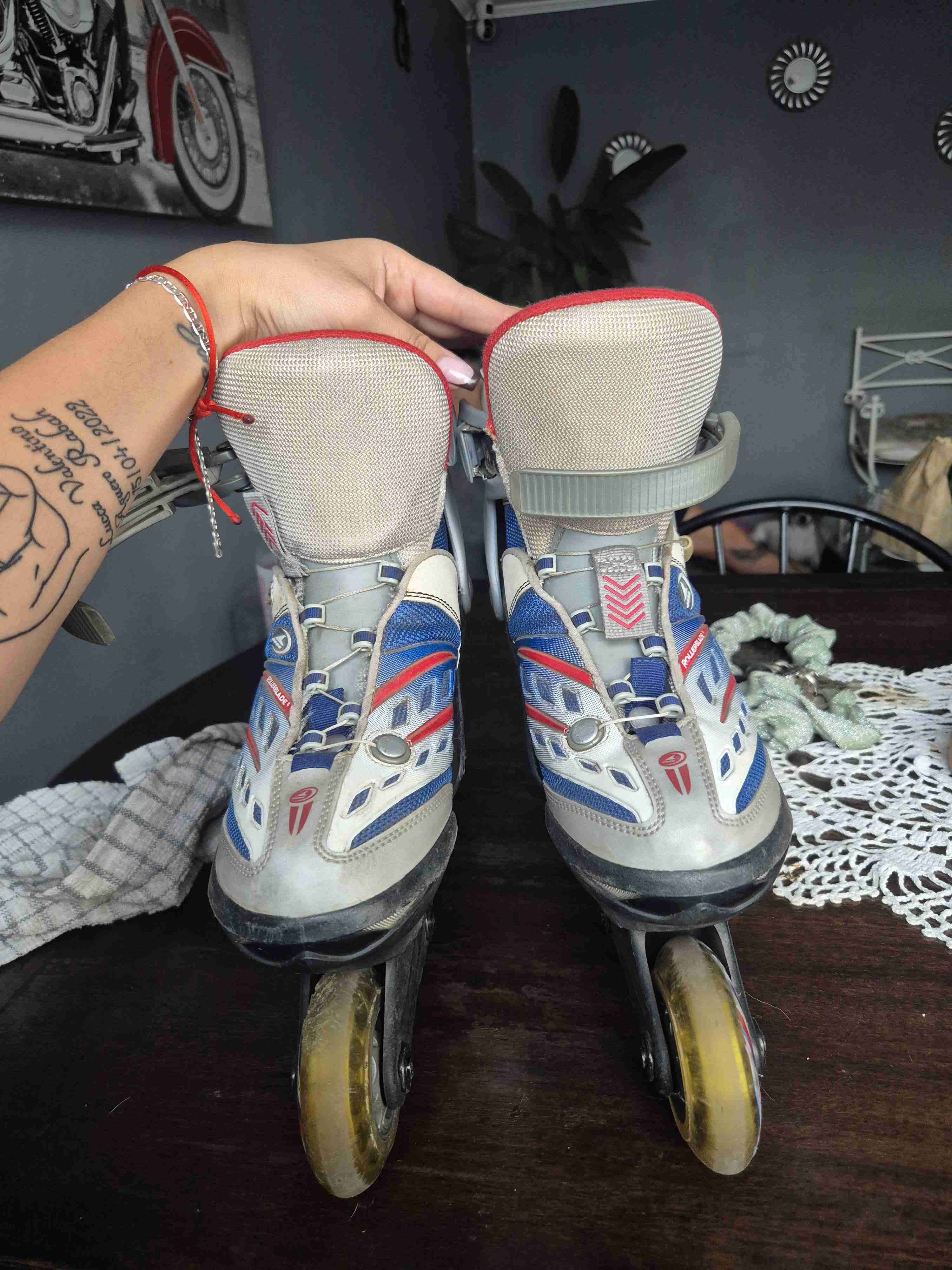 Patines Rollerblade azules y grises - miniatura 2