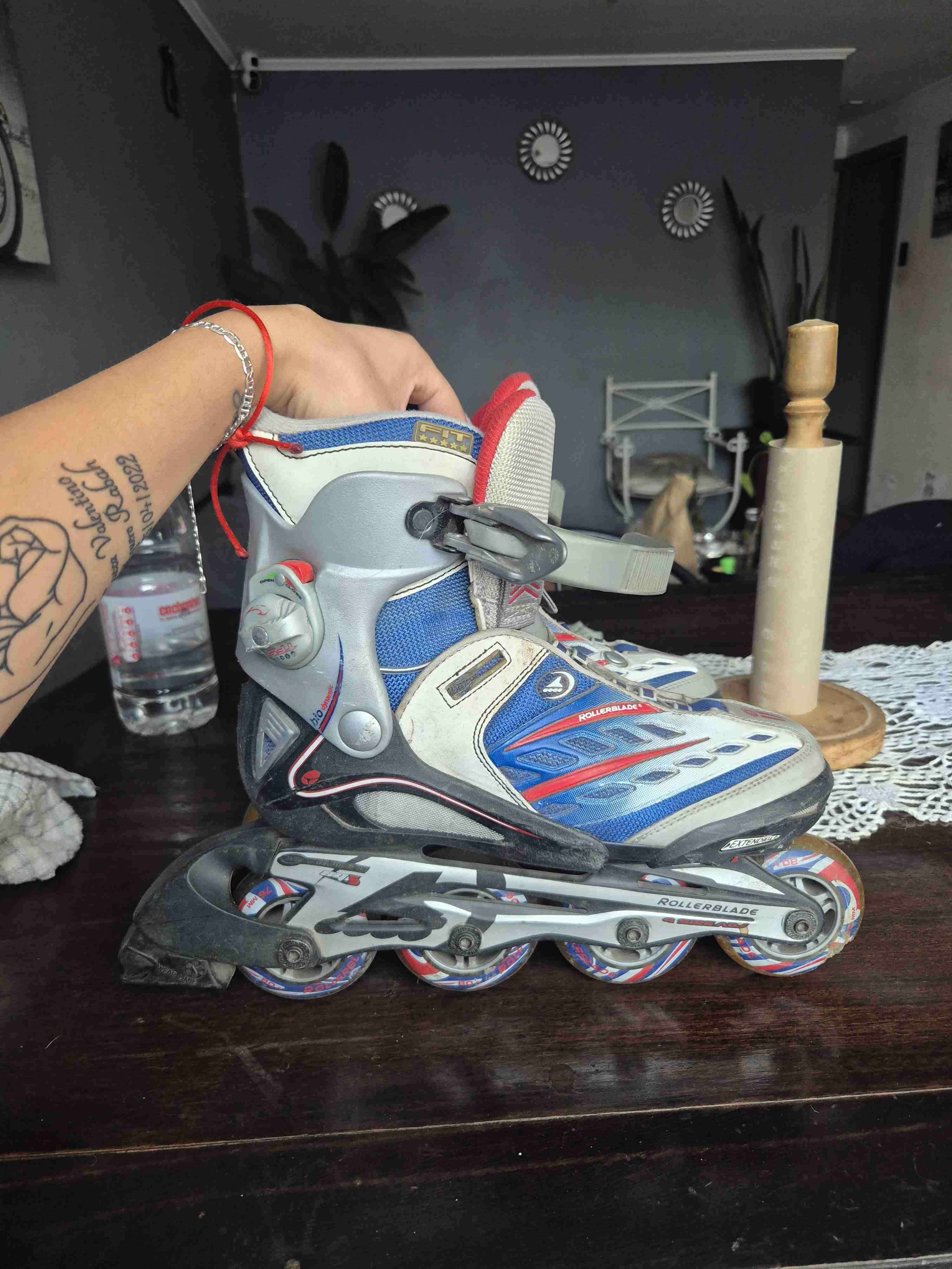 Patines Rollerblade azules y grises - miniatura 3