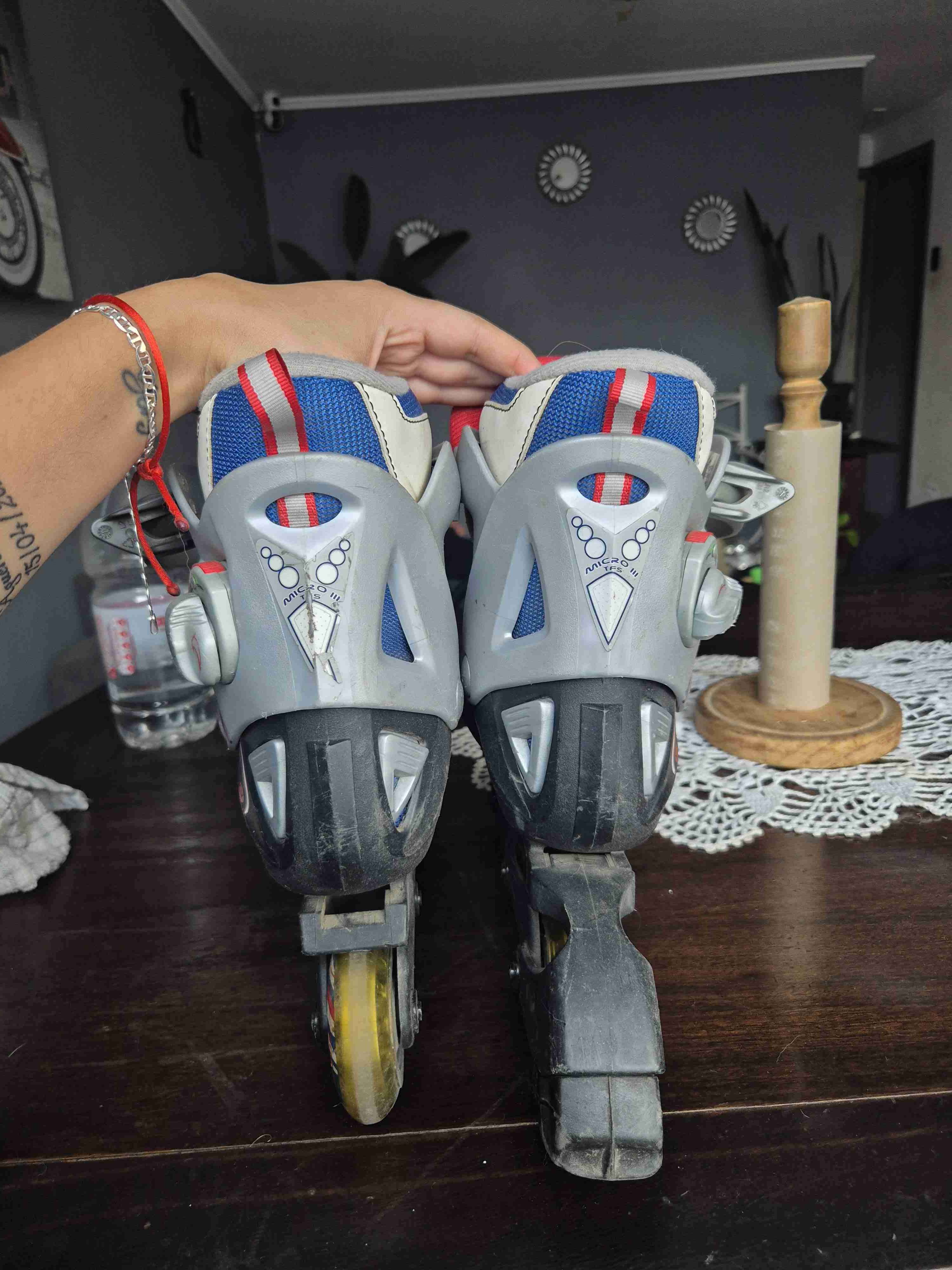 Patines Rollerblade azules y grises - miniatura 5