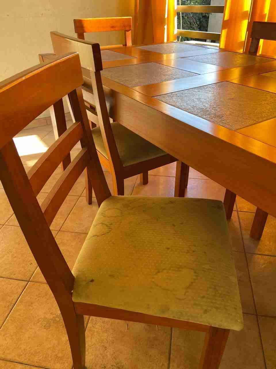 Mesa de comedor madera y cerámica - miniatura 4