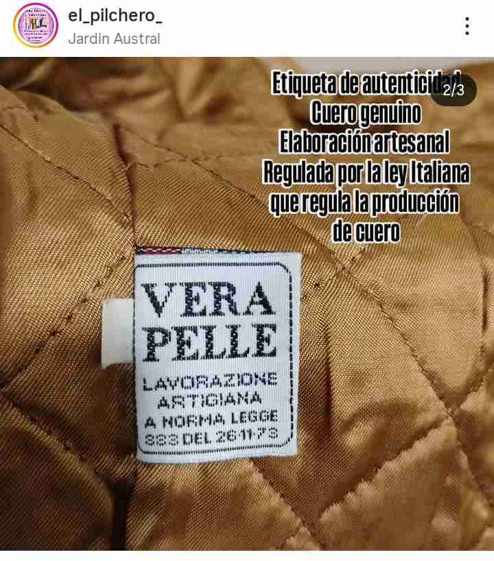 Chaqueta de cuero color caqui Society - 2