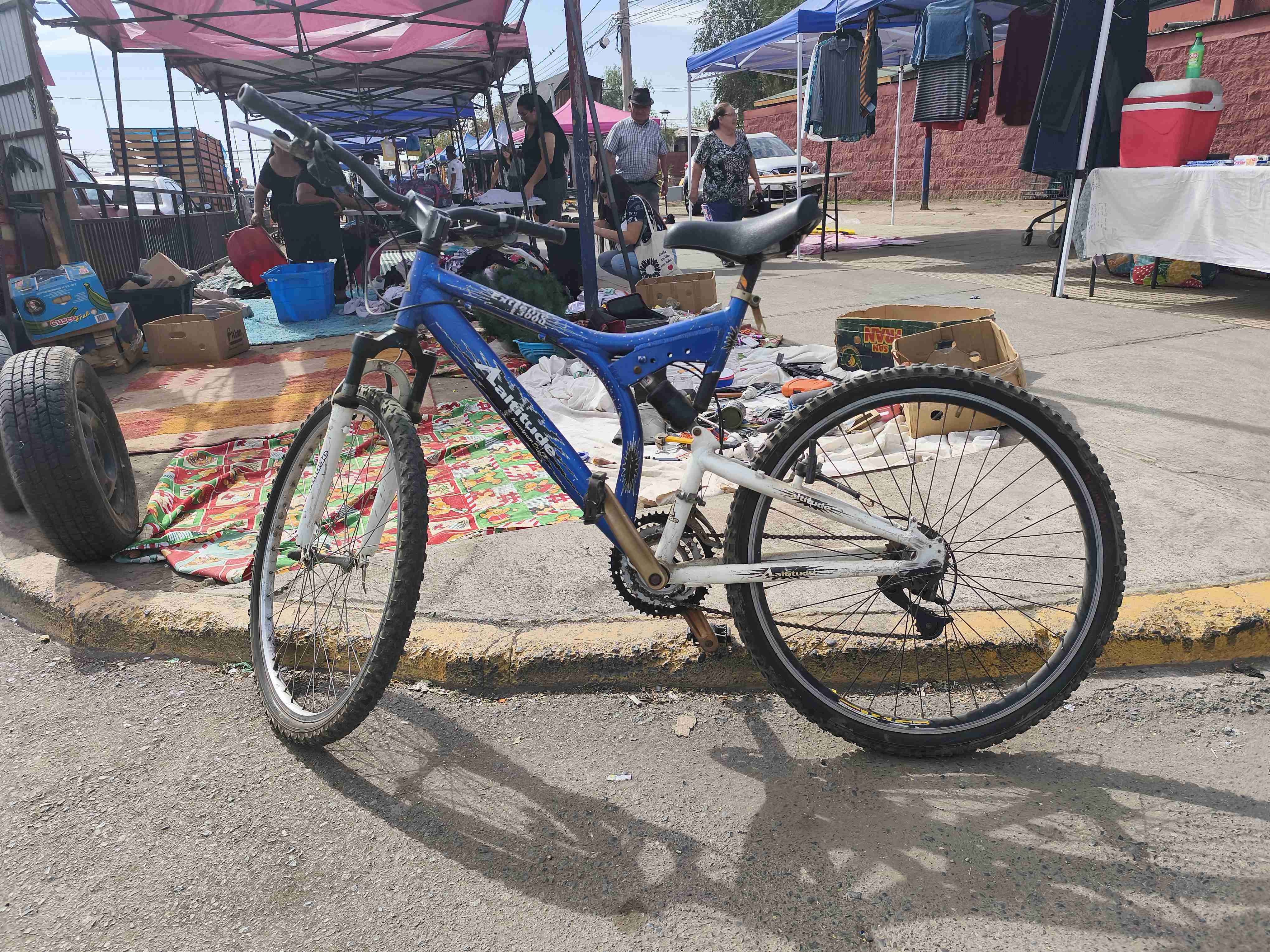 Bicicleta montaña azul y blanca - 2
