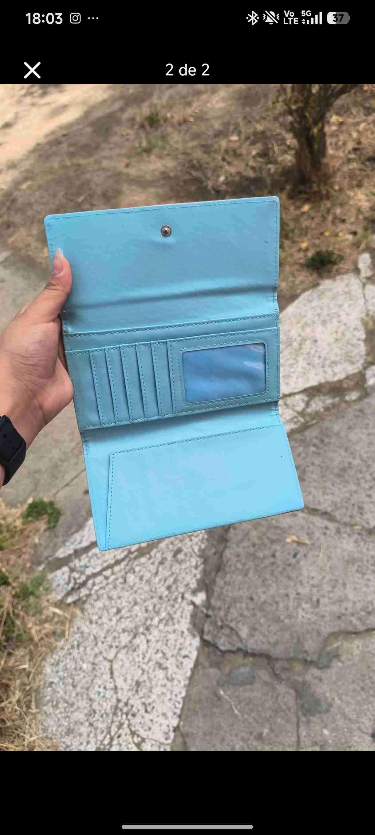 Cartera de cuero naranja - miniatura 2