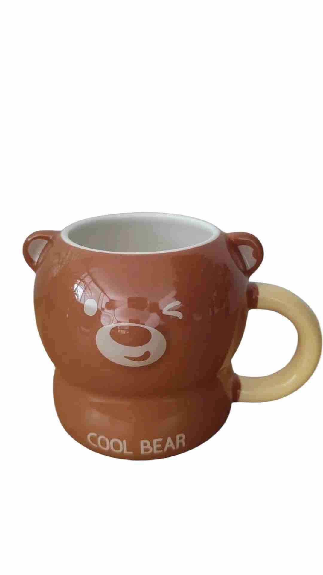 Taza cerámica oso marrón