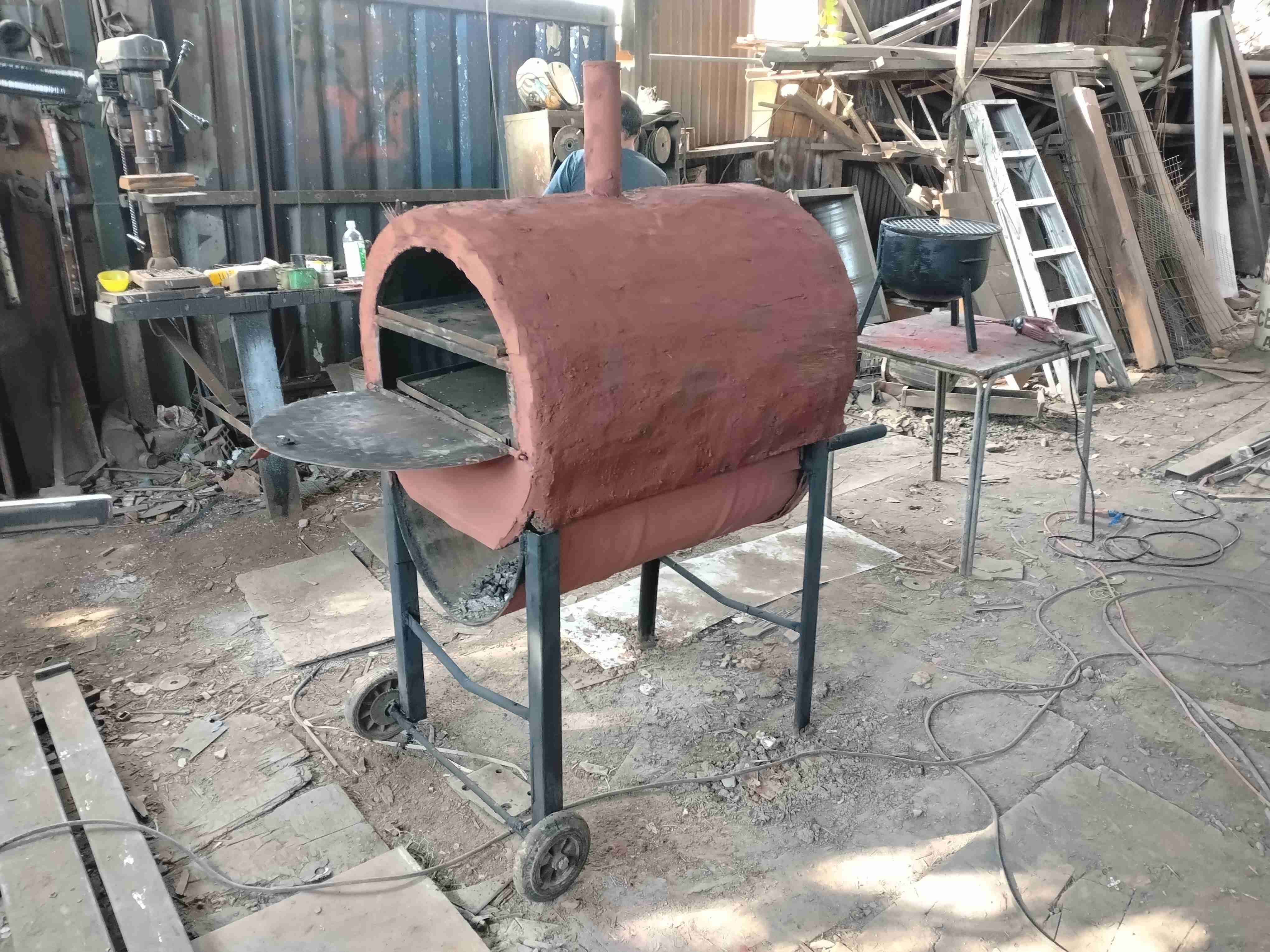 Horno de barro a leña artesanal grande - 5