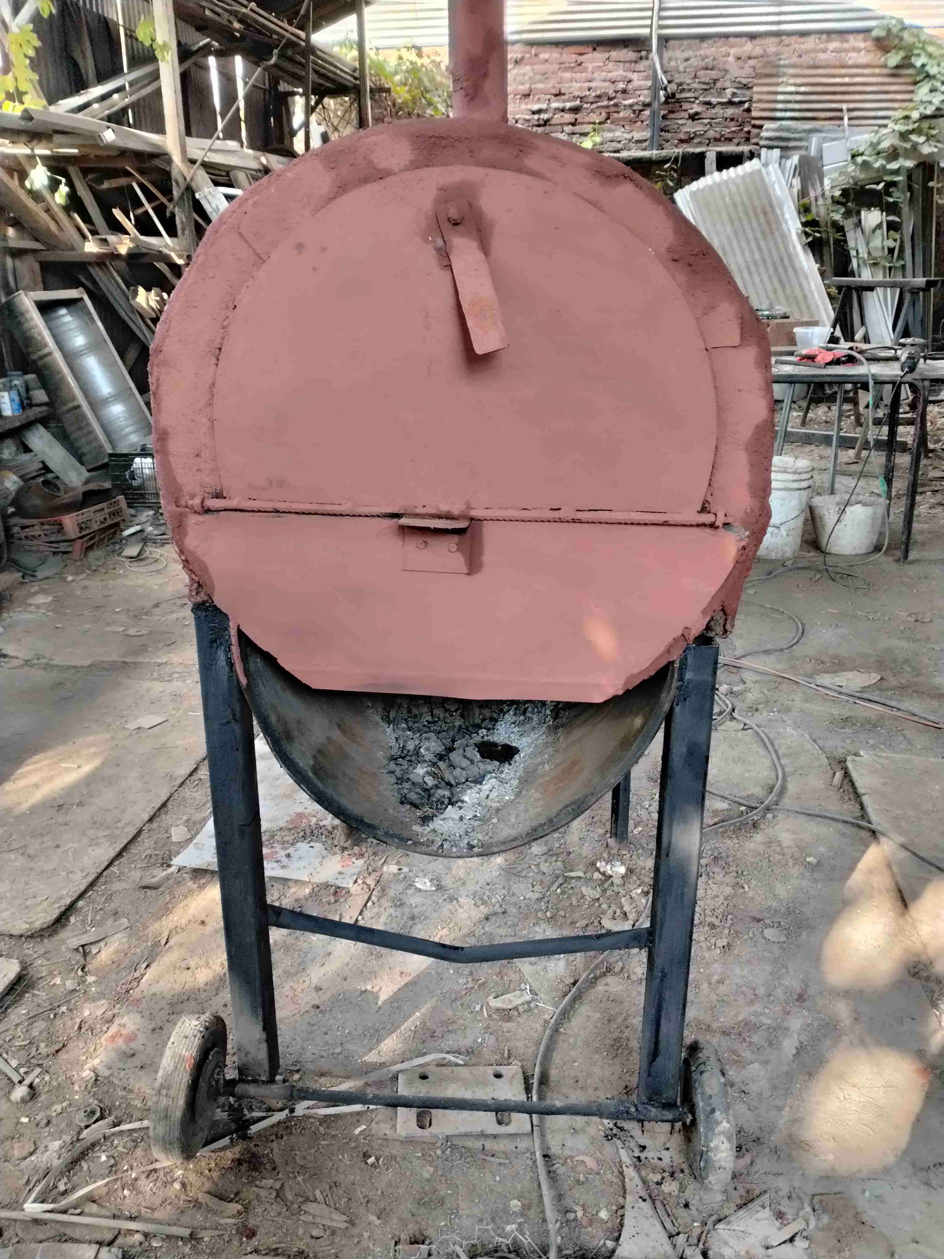 Horno de barro a leña artesanal grande - 6