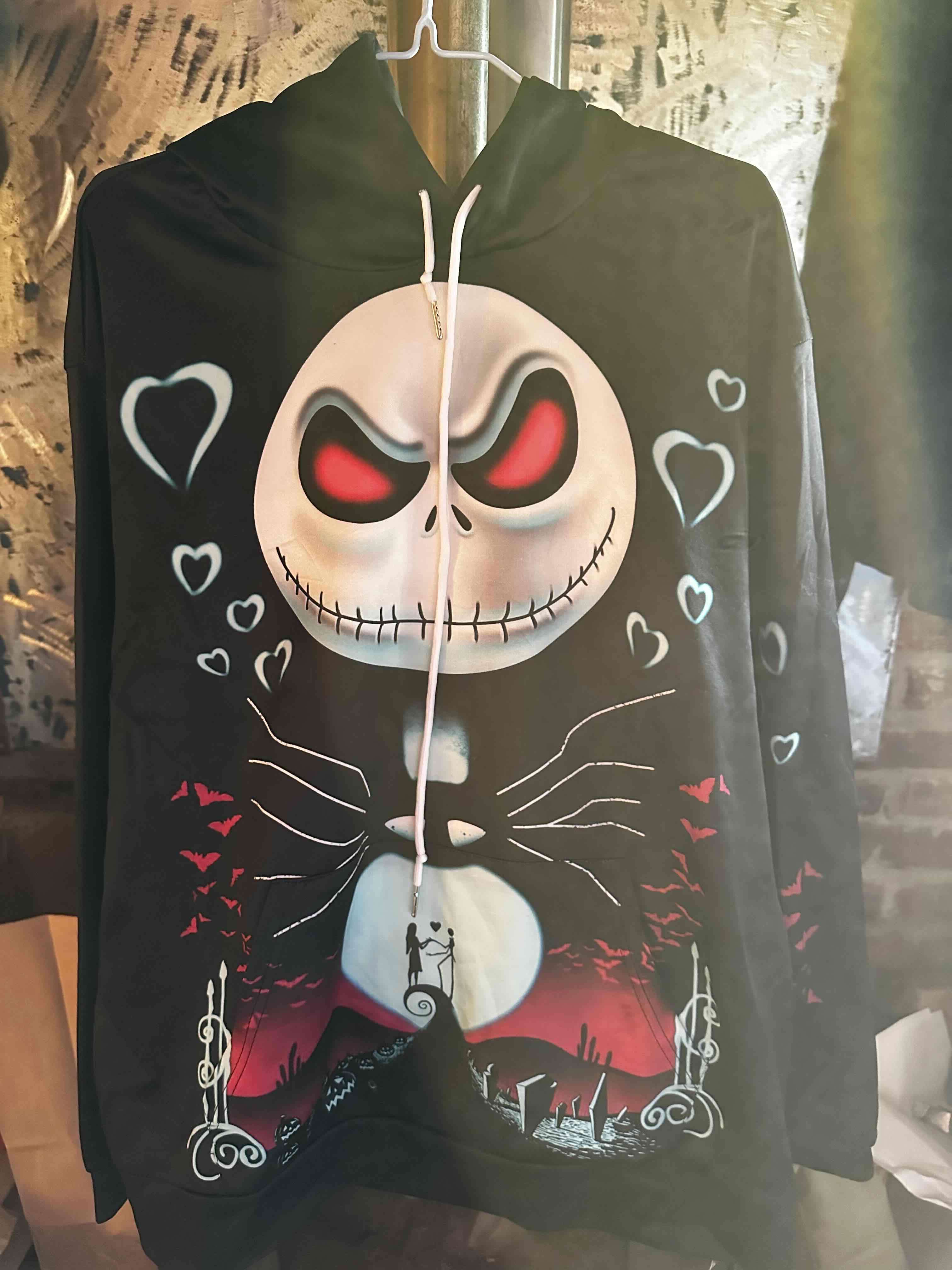 Polerón Jack Skellington negro - miniatura 1